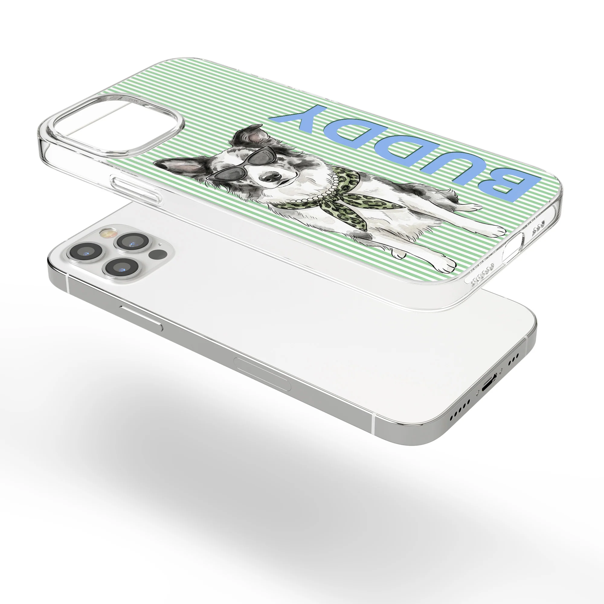 Custom Pet Portrait Watercolor Art With Colorful Name - Personalized Phone Case - Image 8