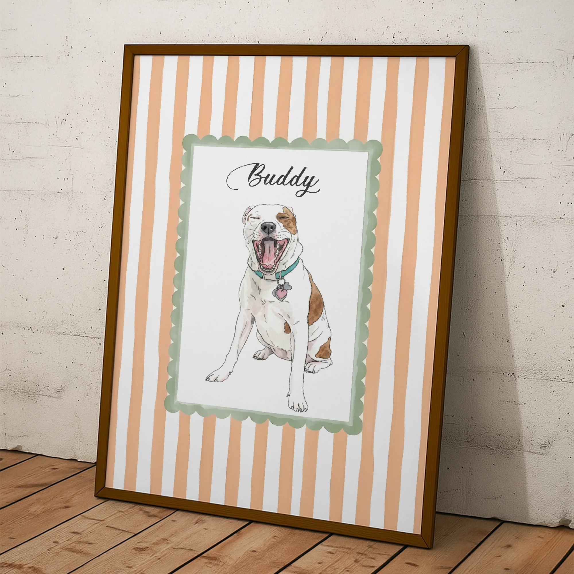 Custom Pet Portrait Watercolor Gift For Pet Lovers, Dog Lovers, Cat Lovers - Personalized Poster - Image 2