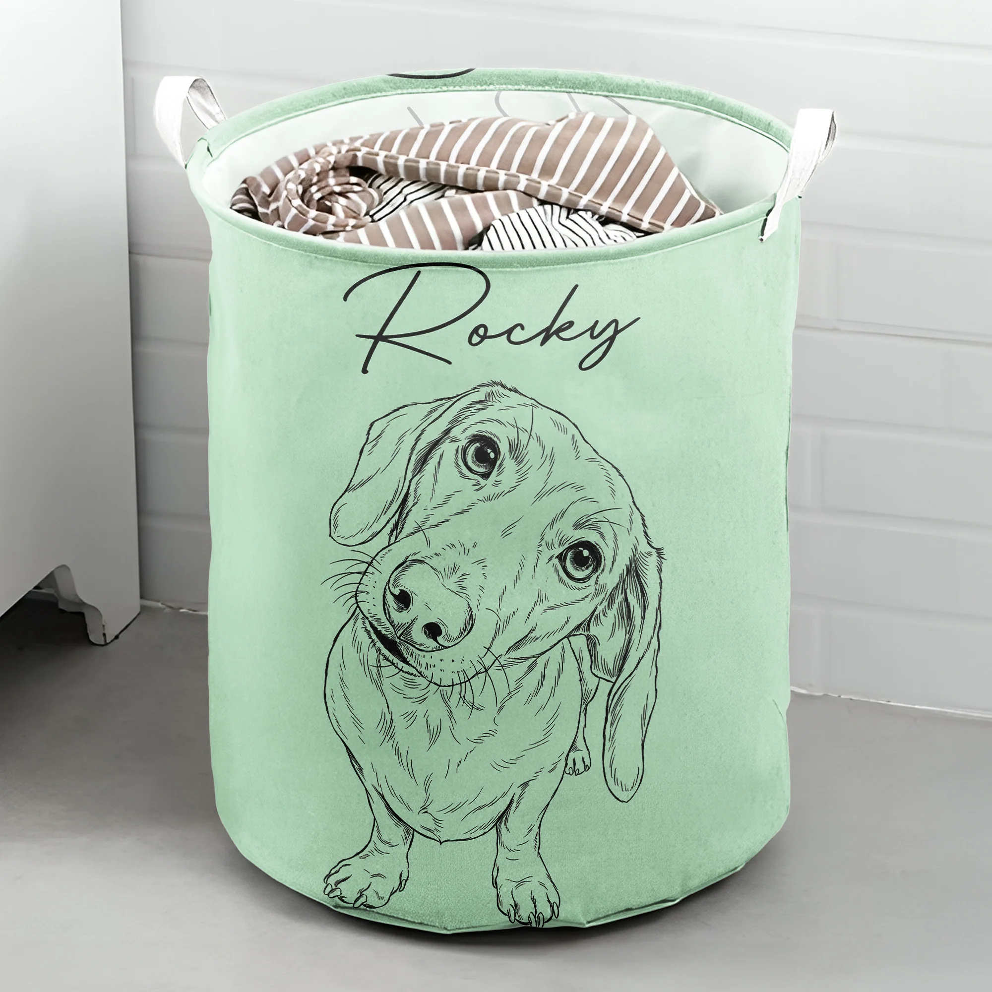 Custom Pet Toy Basket For Dog, Cat - Personalized Laundry Basket - Image 5