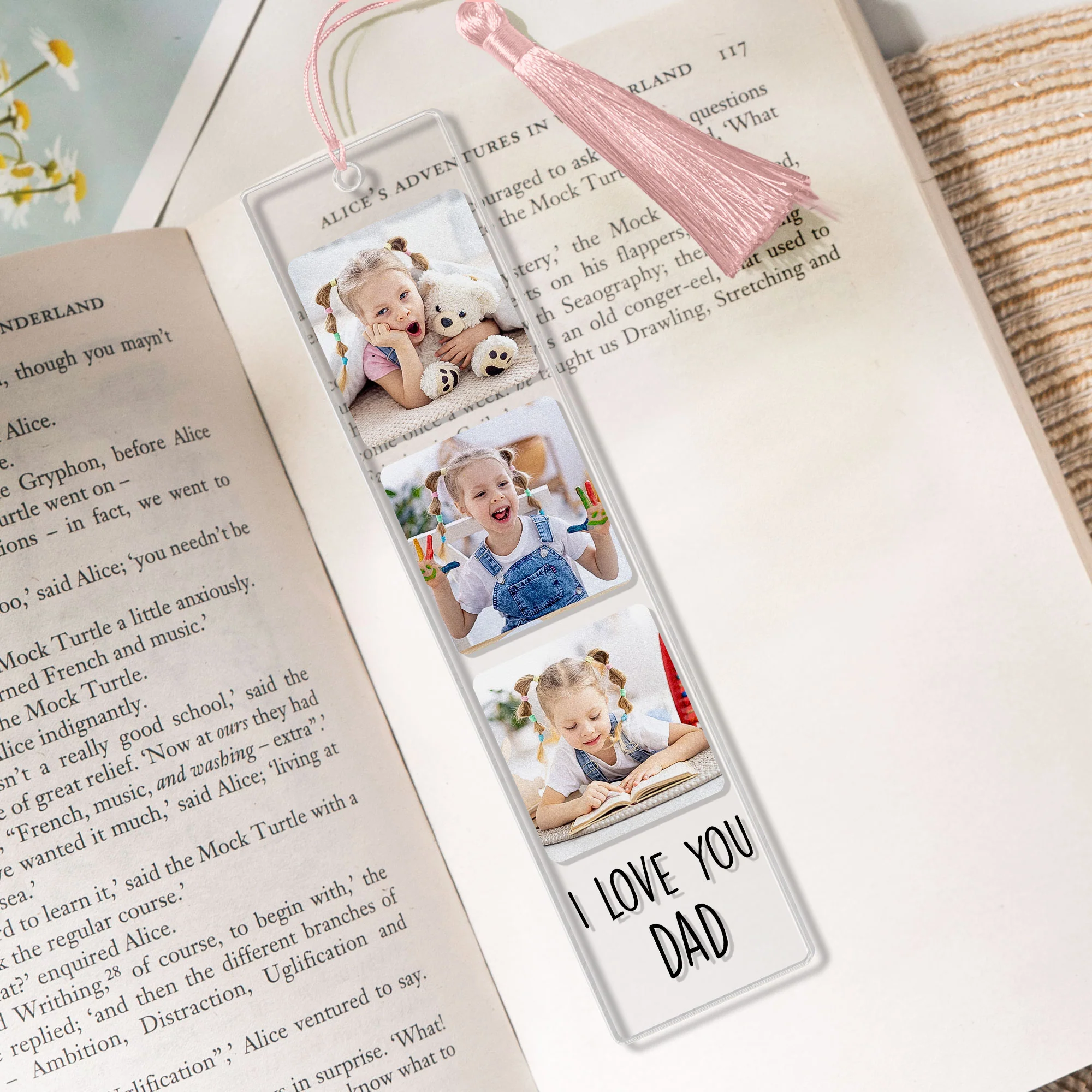 Custom Photo Bookmark For Family, Besties, Couple, Book Lovers - Custom Photo Acrylic Bookmark - Image 2