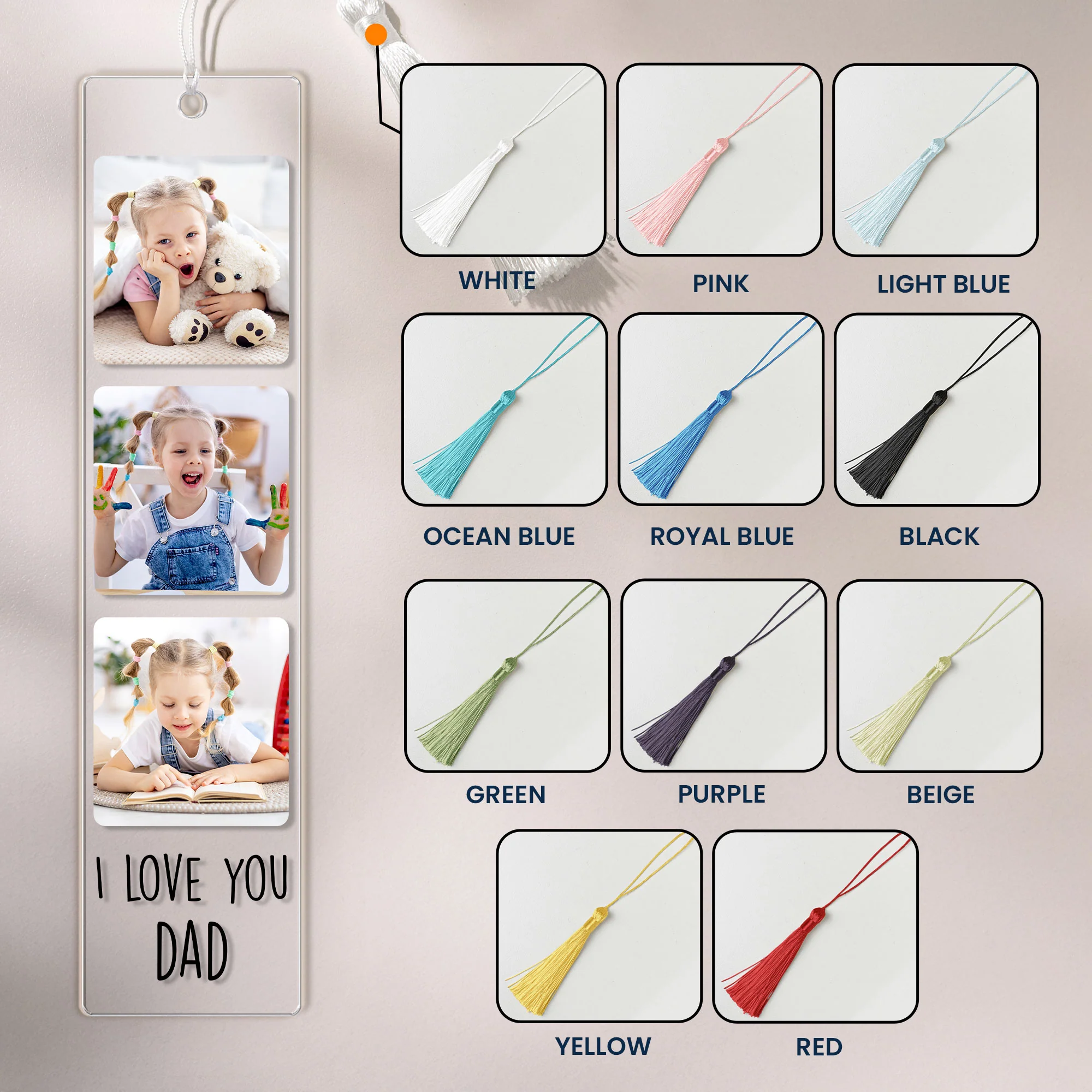 Custom Photo Bookmark For Family, Besties, Couple, Book Lovers - Custom Photo Acrylic Bookmark - Image 5