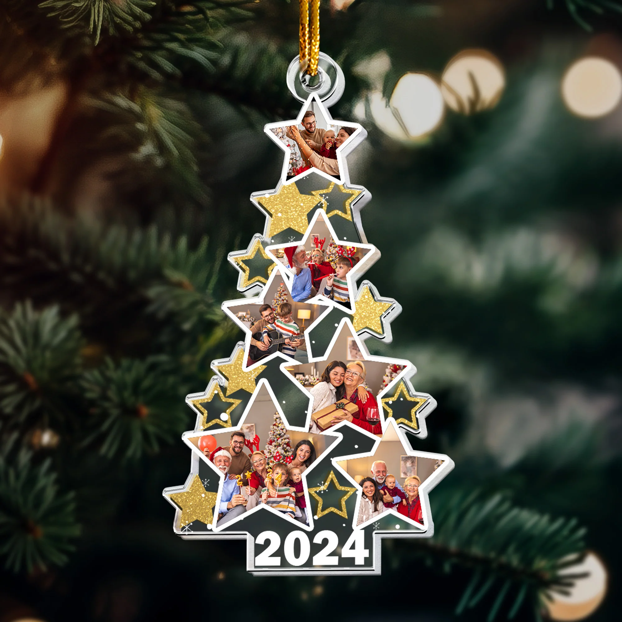 Custom Photo Christmas Tree - Personalized Acrylic Photo Ornament - Image 2