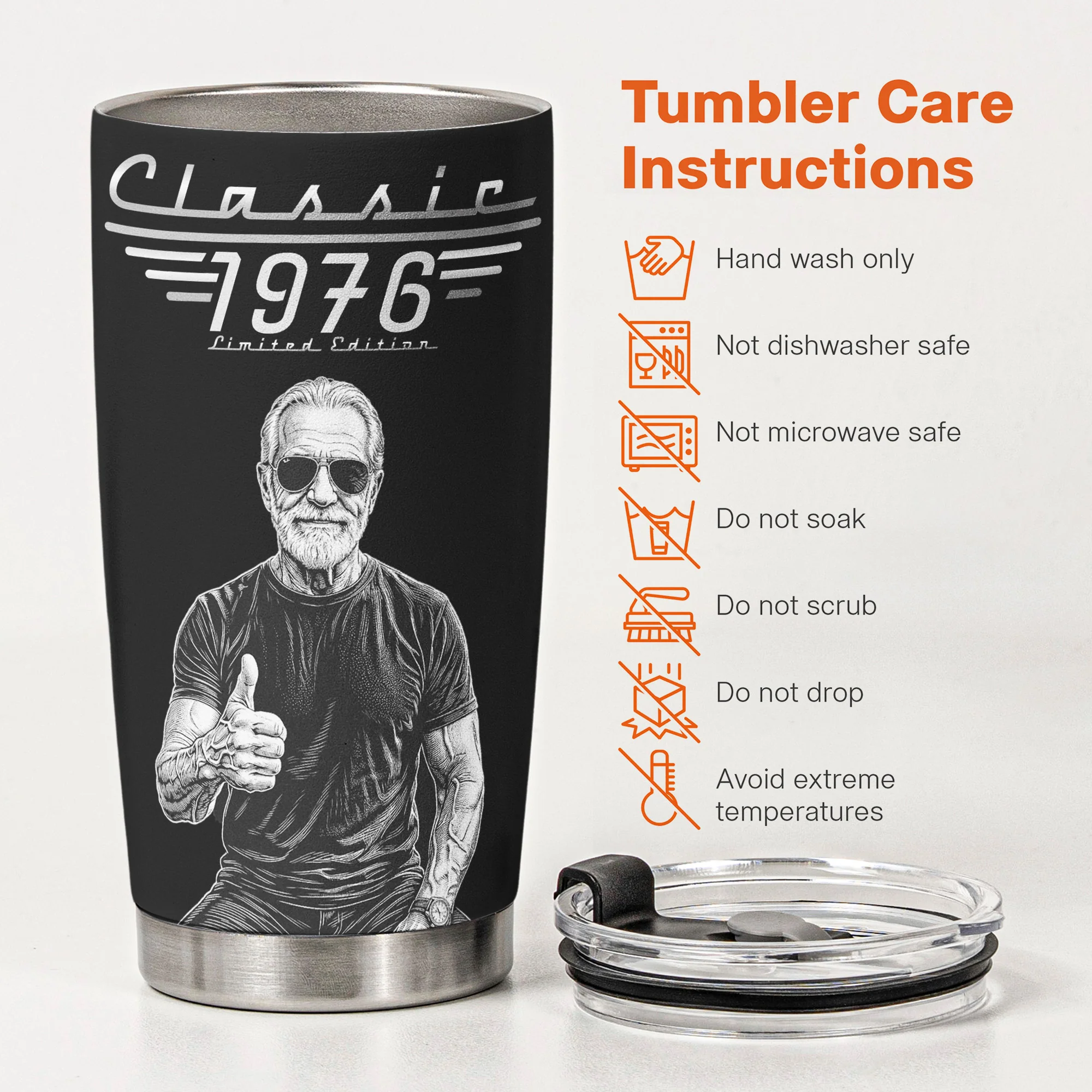 Custom Photo - Classic Limited Edition Custom Photo - Father's Day, Birthday Gifts For Him, Dad, Husband, Grandpa - Personalized Tumbler - Image 7