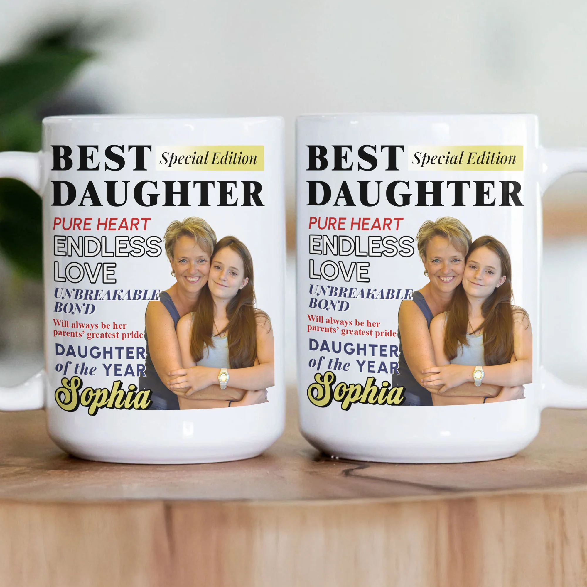 Custom Photo Daughter Of The Year Magazine - Personalized Photo Mug - Image 4