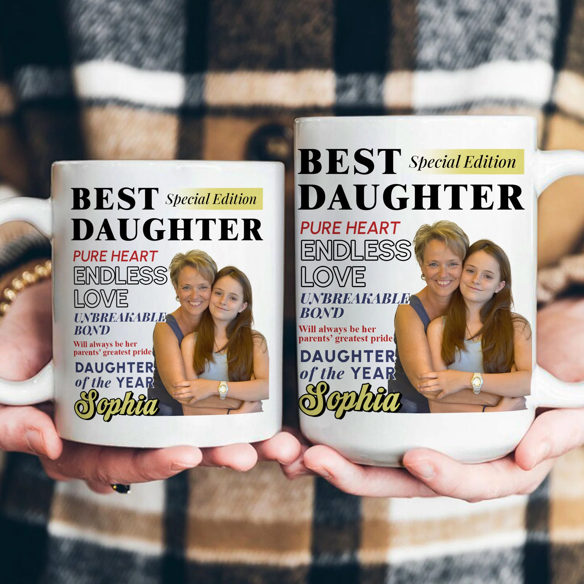 Custom Photo Daughter Of The Year Magazine - Personalized Photo Mug - Image 5
