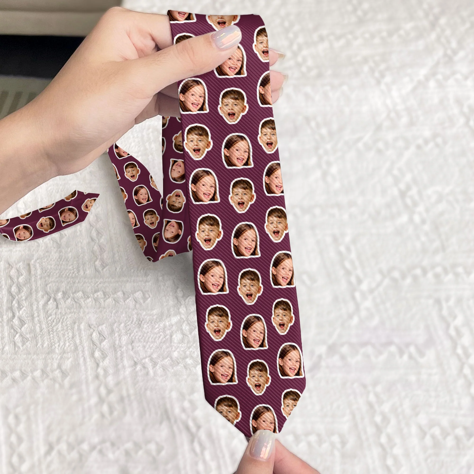 Custom Photo Funny Face Family - Custom Photo Tie - Image 2