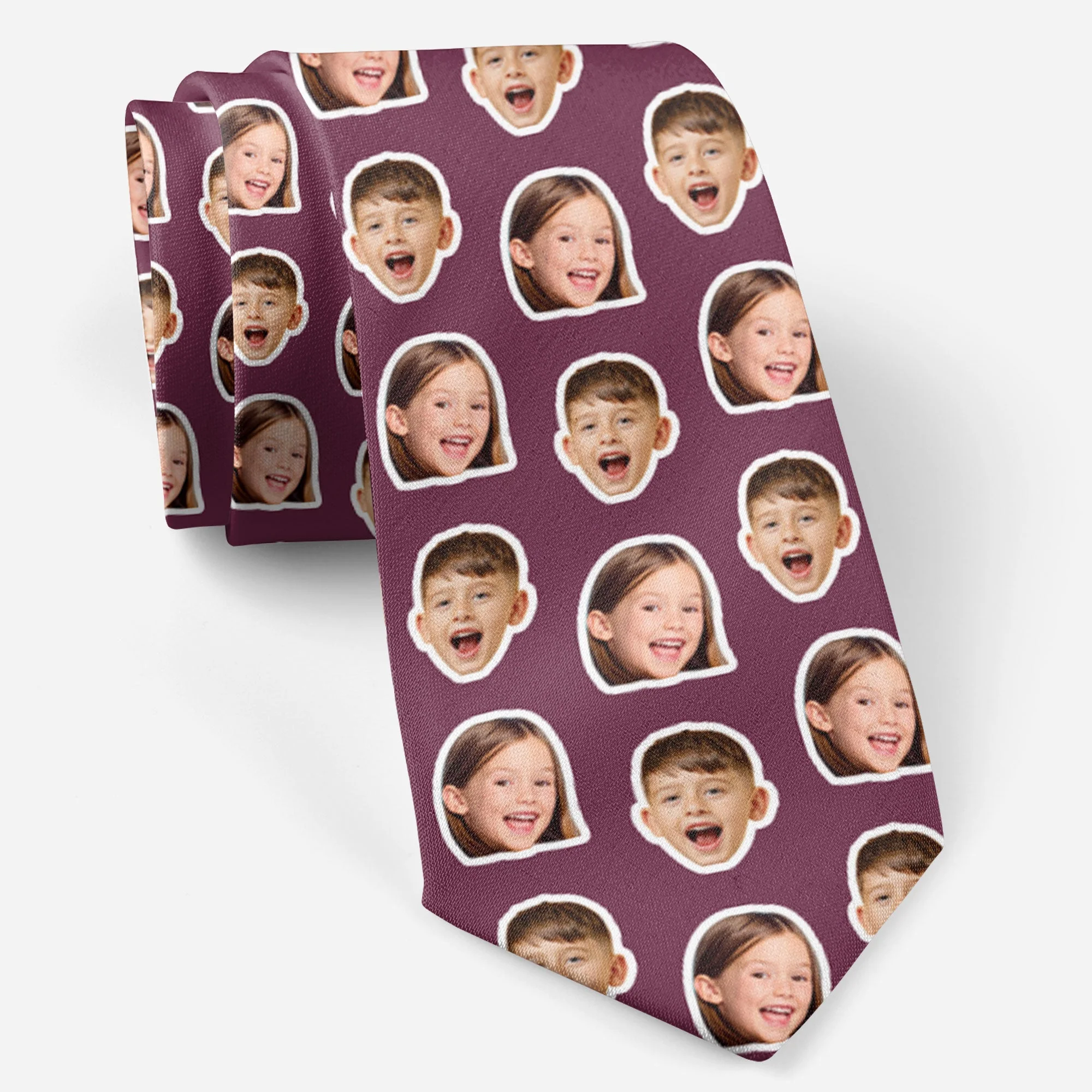 Custom Photo Funny Face Family - Custom Photo Tie - Image 5