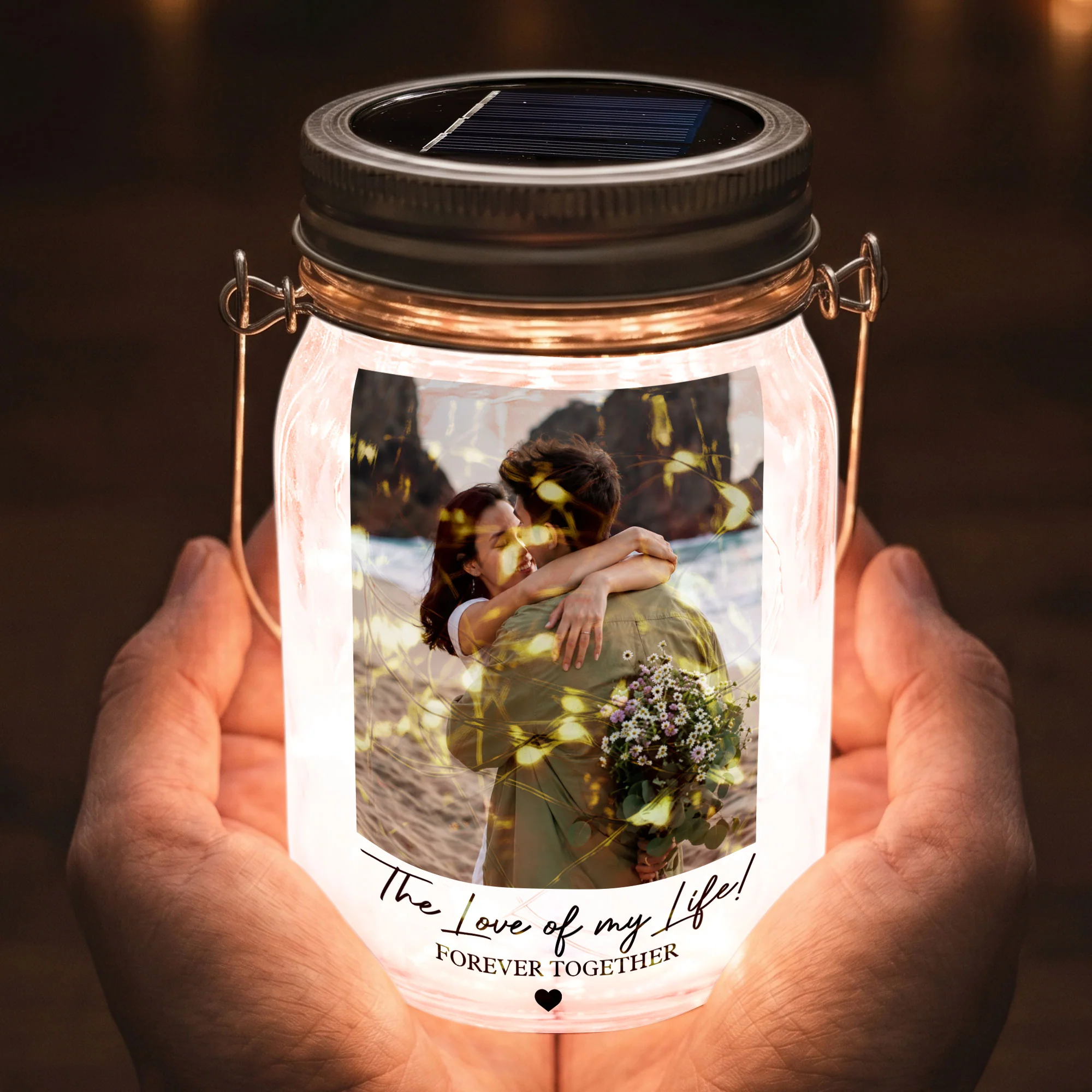 Custom Photo Gift For Couple Husband Wife Girlfriend Boyfriend - Personalized Night Light - Image 5