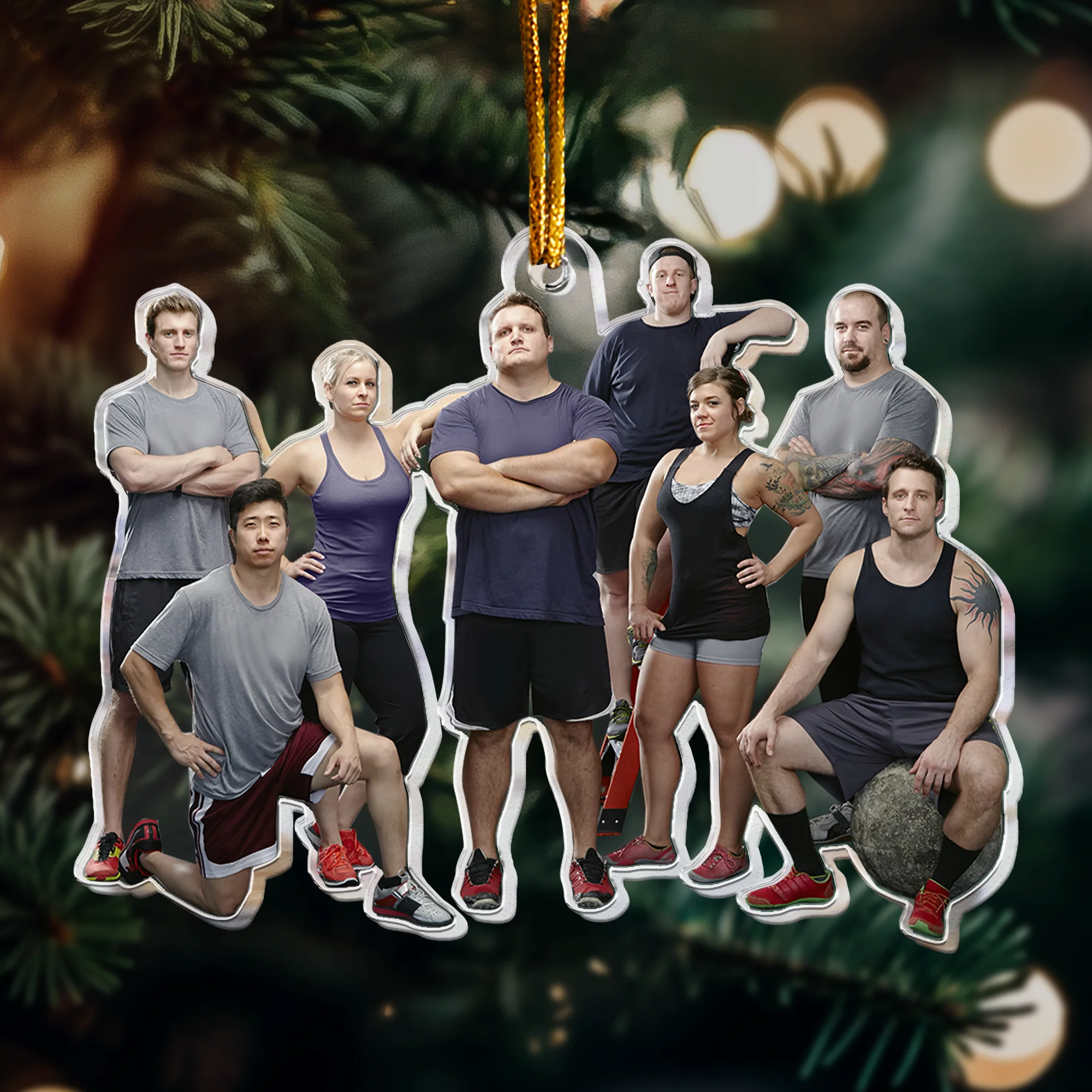 Custom Photo Gym & Fitness Friends - Personalized Acrylic Photo Ornament - Image 5