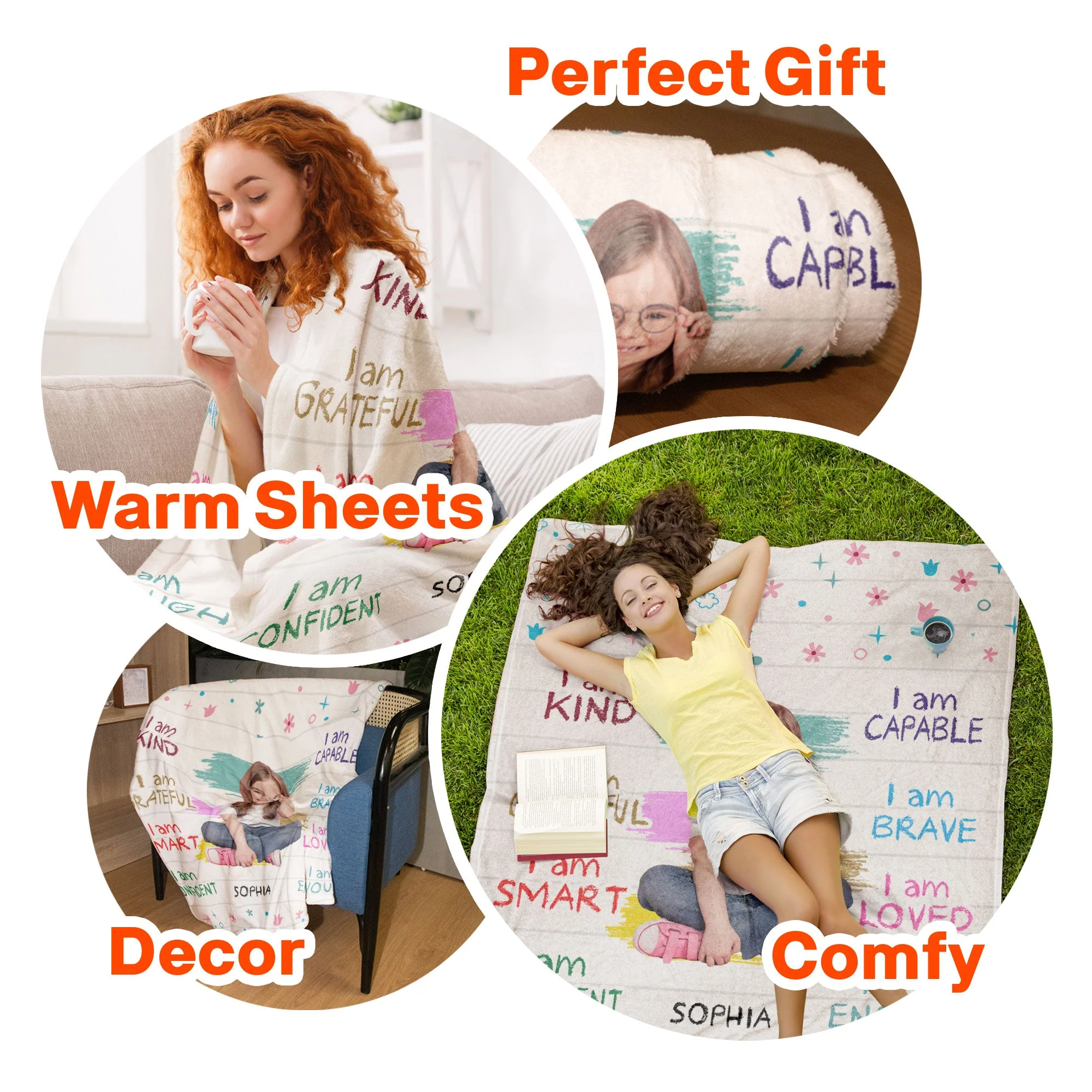 Custom Photo I Am Kind - Personalized Baby Photo Blanket - Image 6