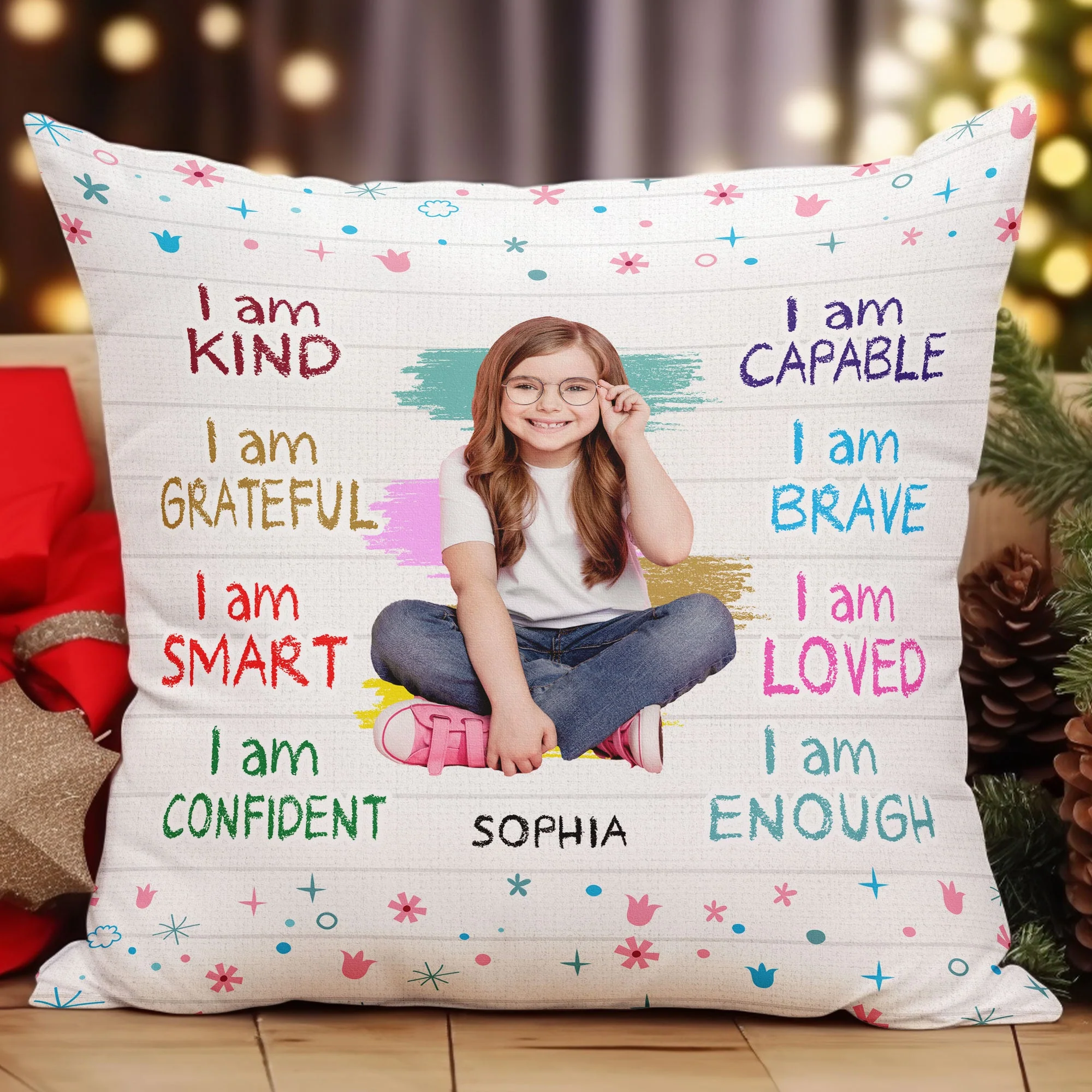 Custom Photo I Am Kind - Personalized Photo Pillow (Insert Included) - Image 4