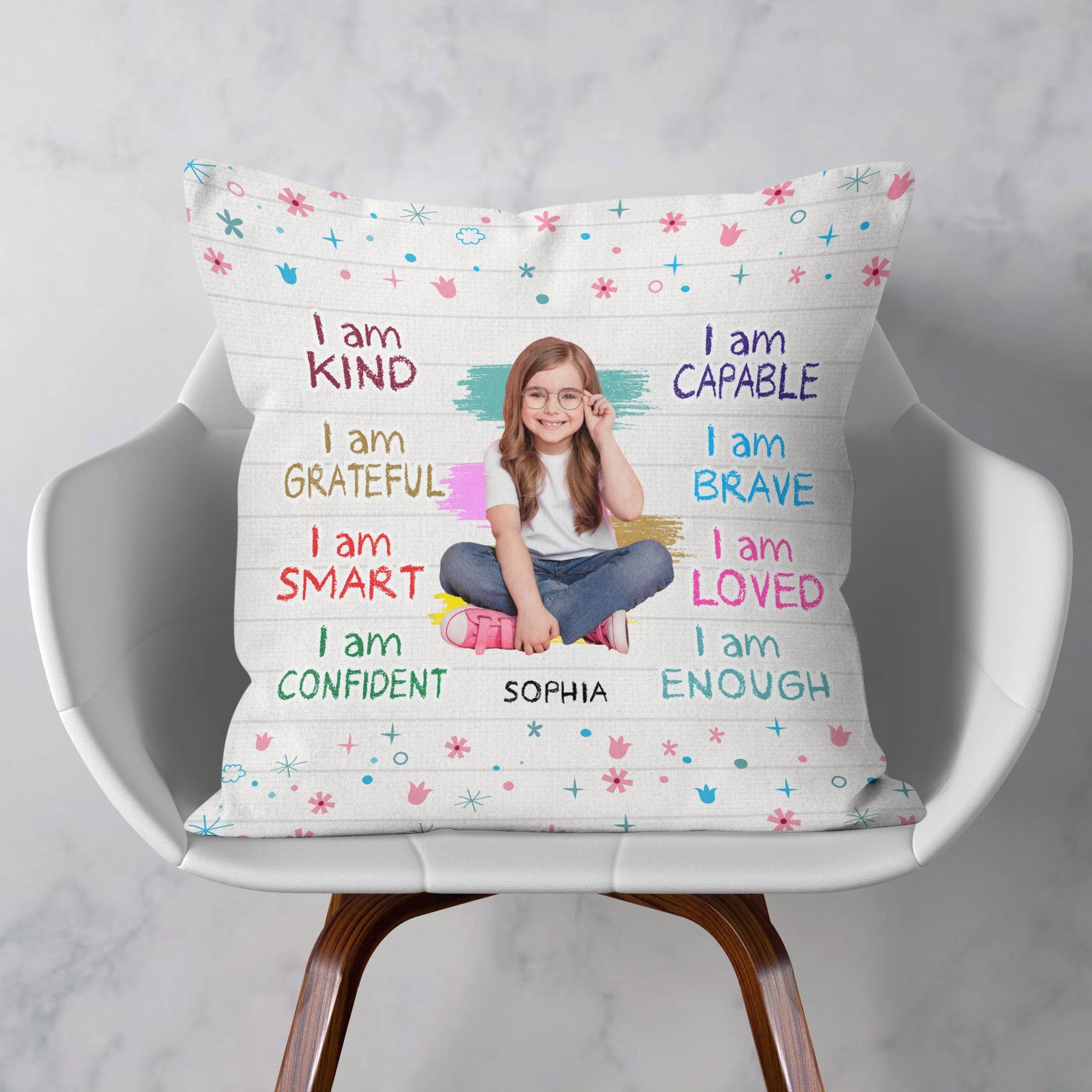Custom Photo I Am Kind - Personalized Photo Pillow (Insert Included) - Image 5