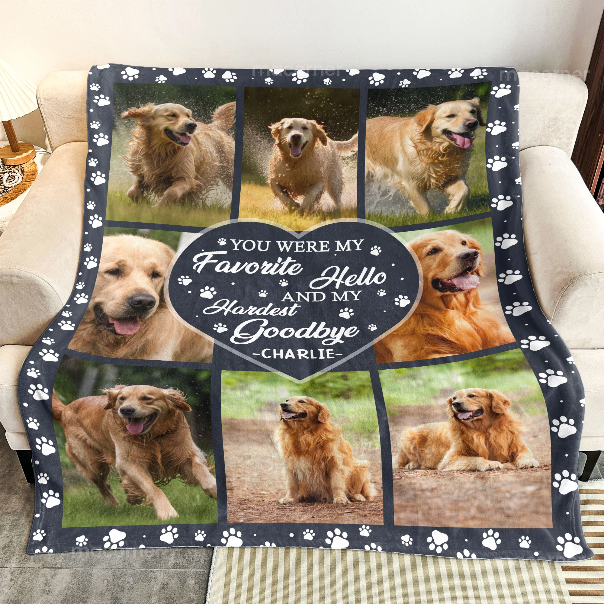 Custom Photo My Hardest Goodbye - Personalized Photo Blanket - Image 4