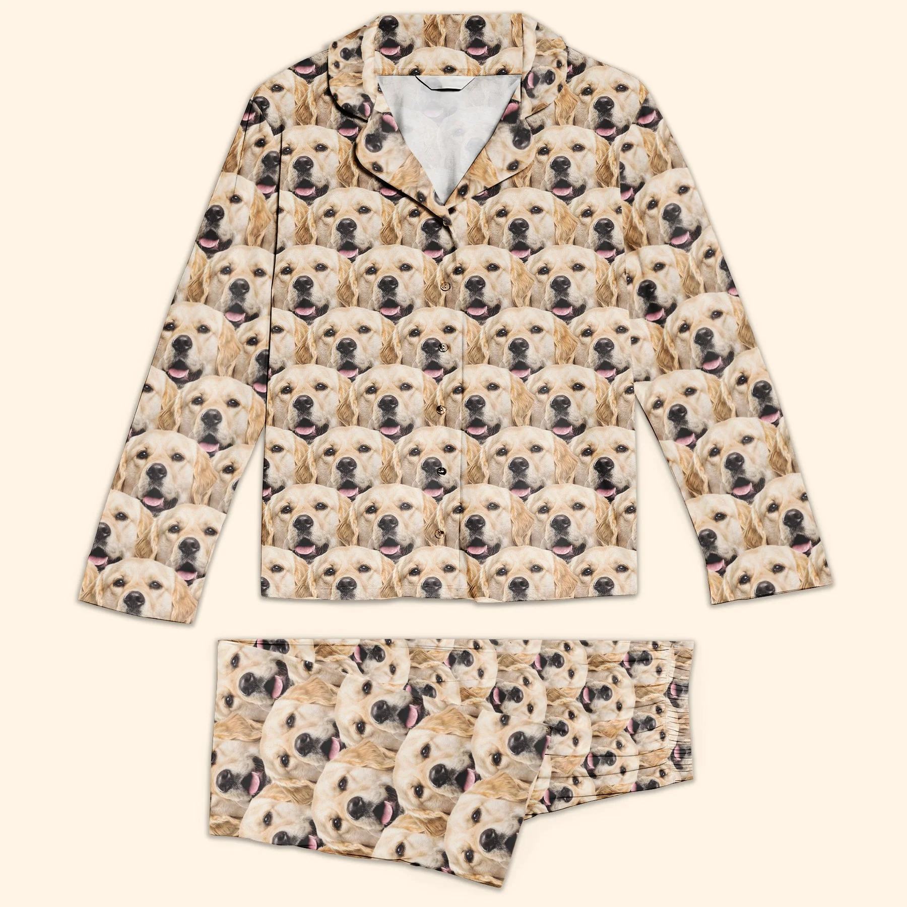 Custom Photo Pet Faces - Personalized Photo Women's Pajamas Set - Image 4
