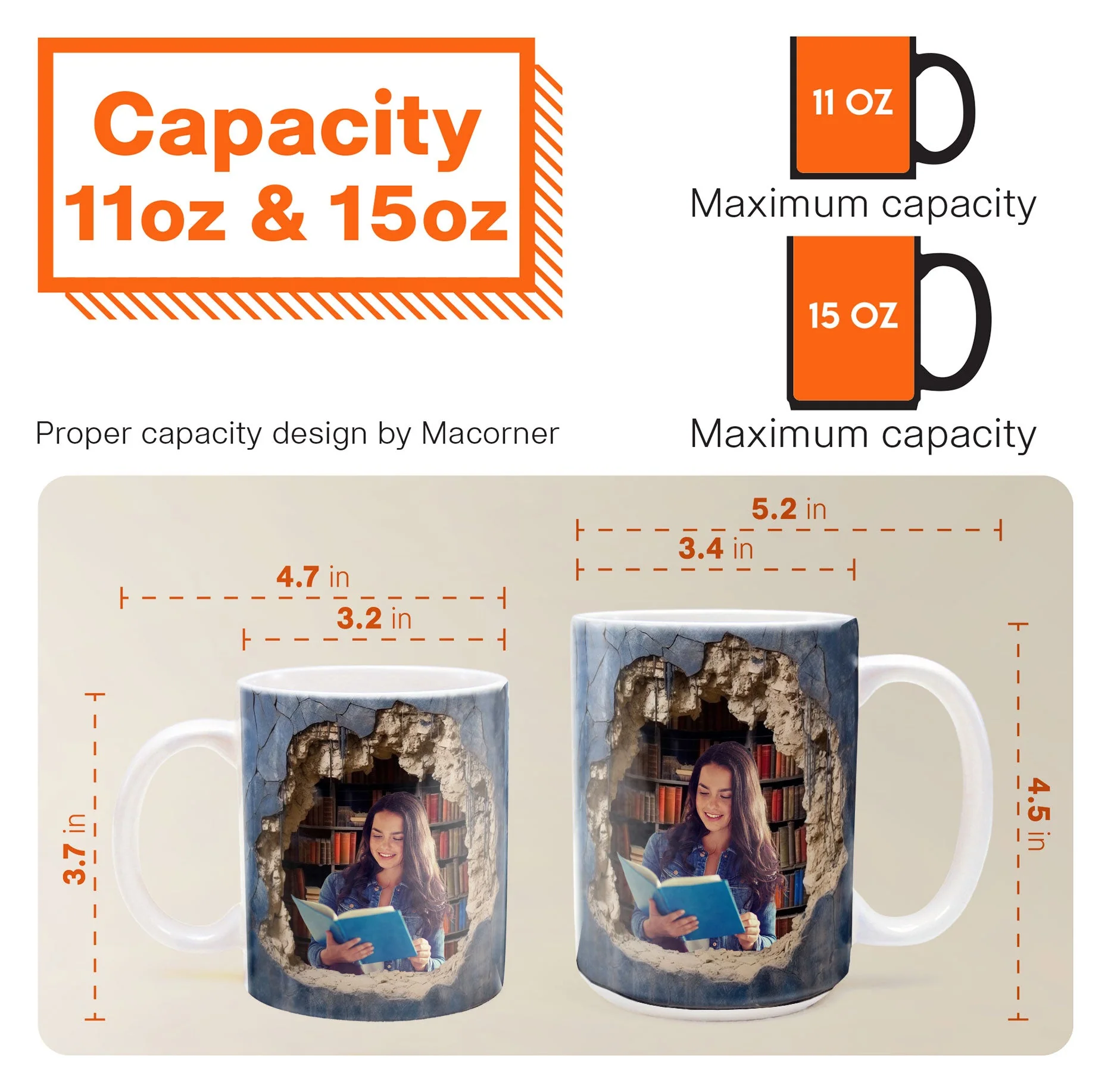 Custom Photo Reading Books - Personalized Photo Mug - Image 7