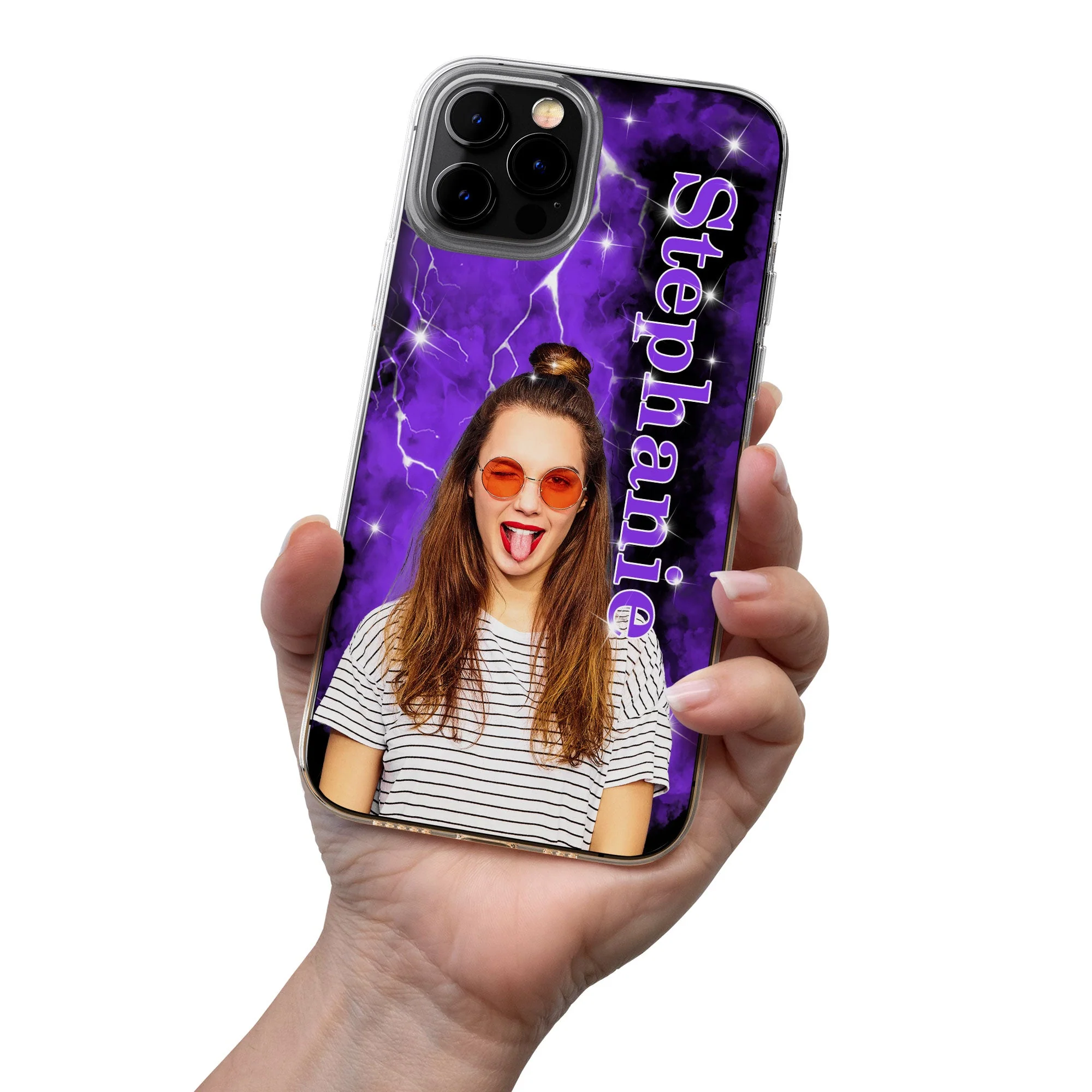 Custom Photo Retro Bootleg Rap 90S - Personalized Photo Clear Phone Case - Image 6