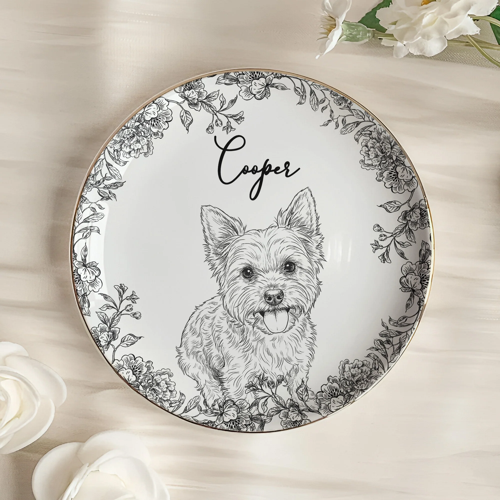 Custom Photo Ring Dish Gift For Pet Lovers, Dog Mom, Cat Mom - Personalized Photo Jewelry Dish - Image 7