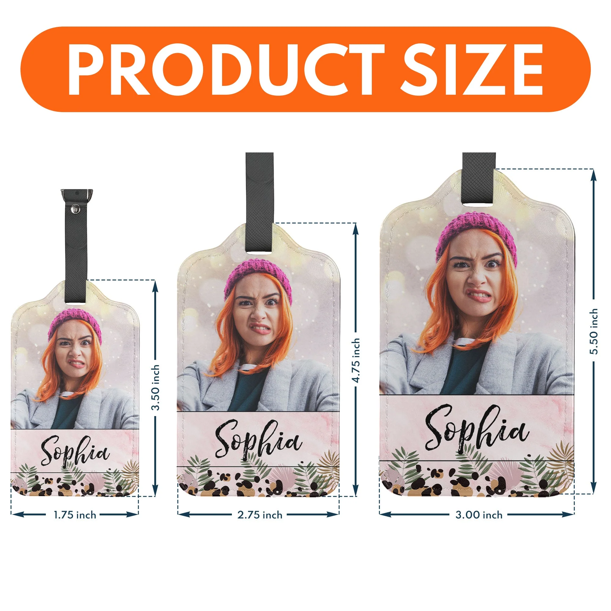 Custom Photo Tag For Traveler - Personalized Photo Luggage Tag - Image 4