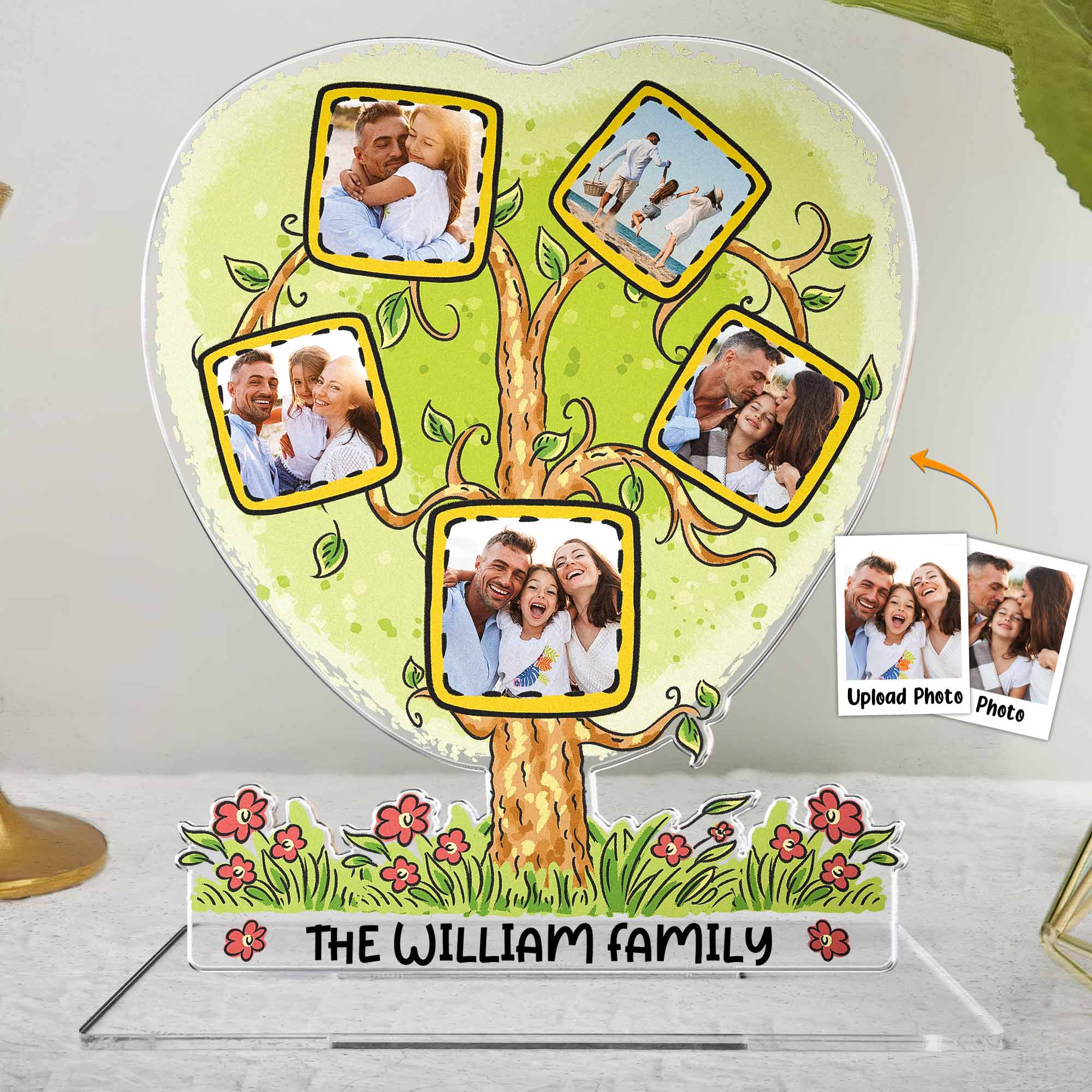 Custom Photo The Family Tree - Personalized Acrylic Photo Plaque - Image 4