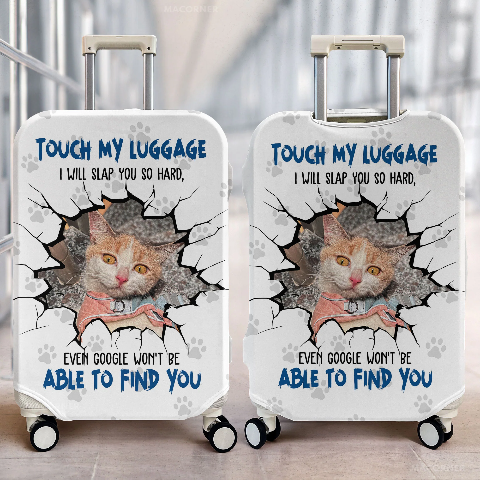 Custom Photo Touch My Luggage - Personalized Photo Luggage Cover - Image 2