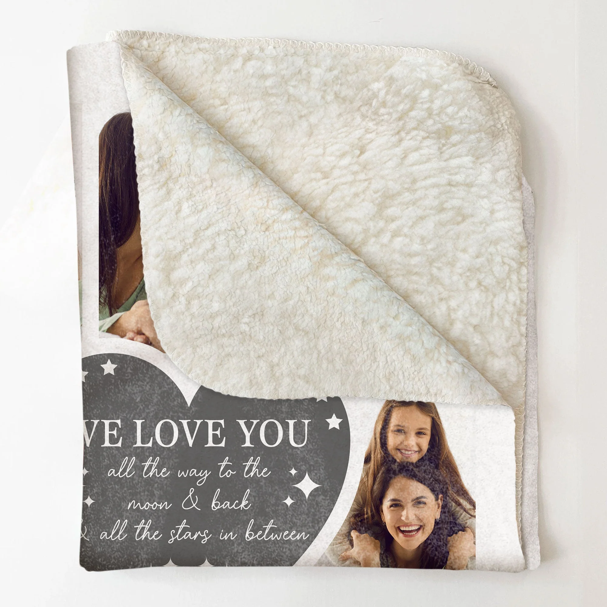 Custom Photo We Love You Mom - Personalized Photo Blanket - Image 6