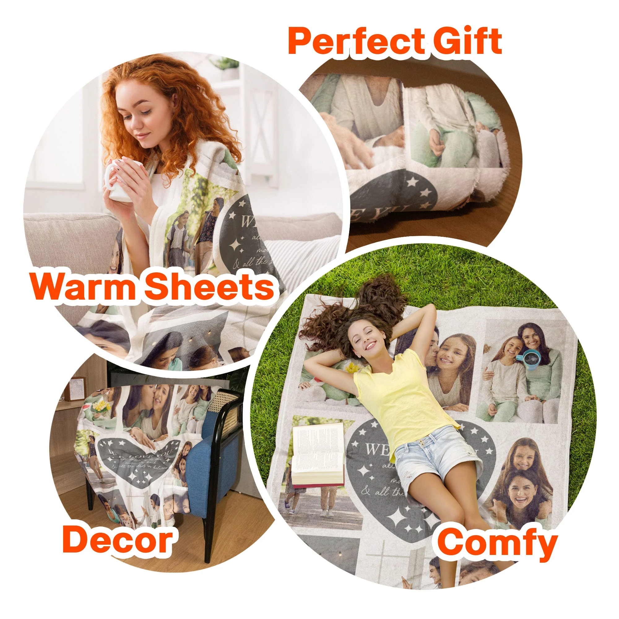 Custom Photo We Love You Mom - Personalized Photo Blanket - Image 8