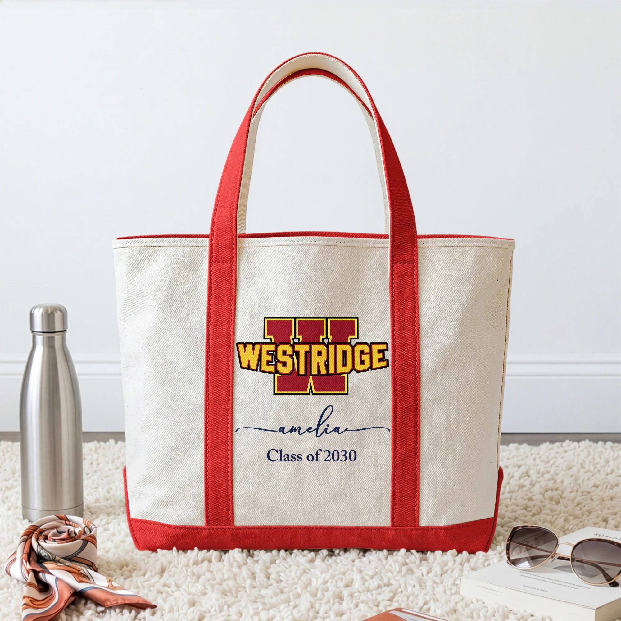 Custom School Logo - Personalized Tote Bag - Image 2