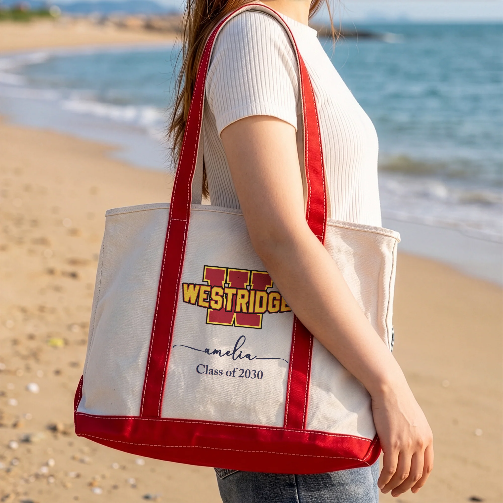 Custom School Logo - Personalized Tote Bag - Image 4