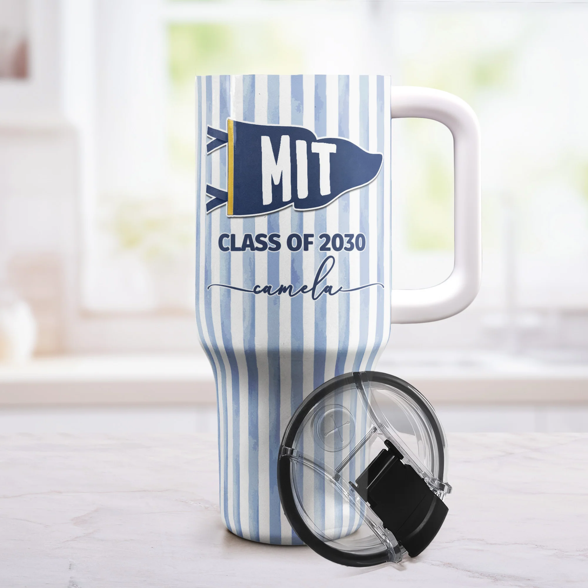 Custom School Pennant Flag - Personalized 40oz Tumbler - Image 3