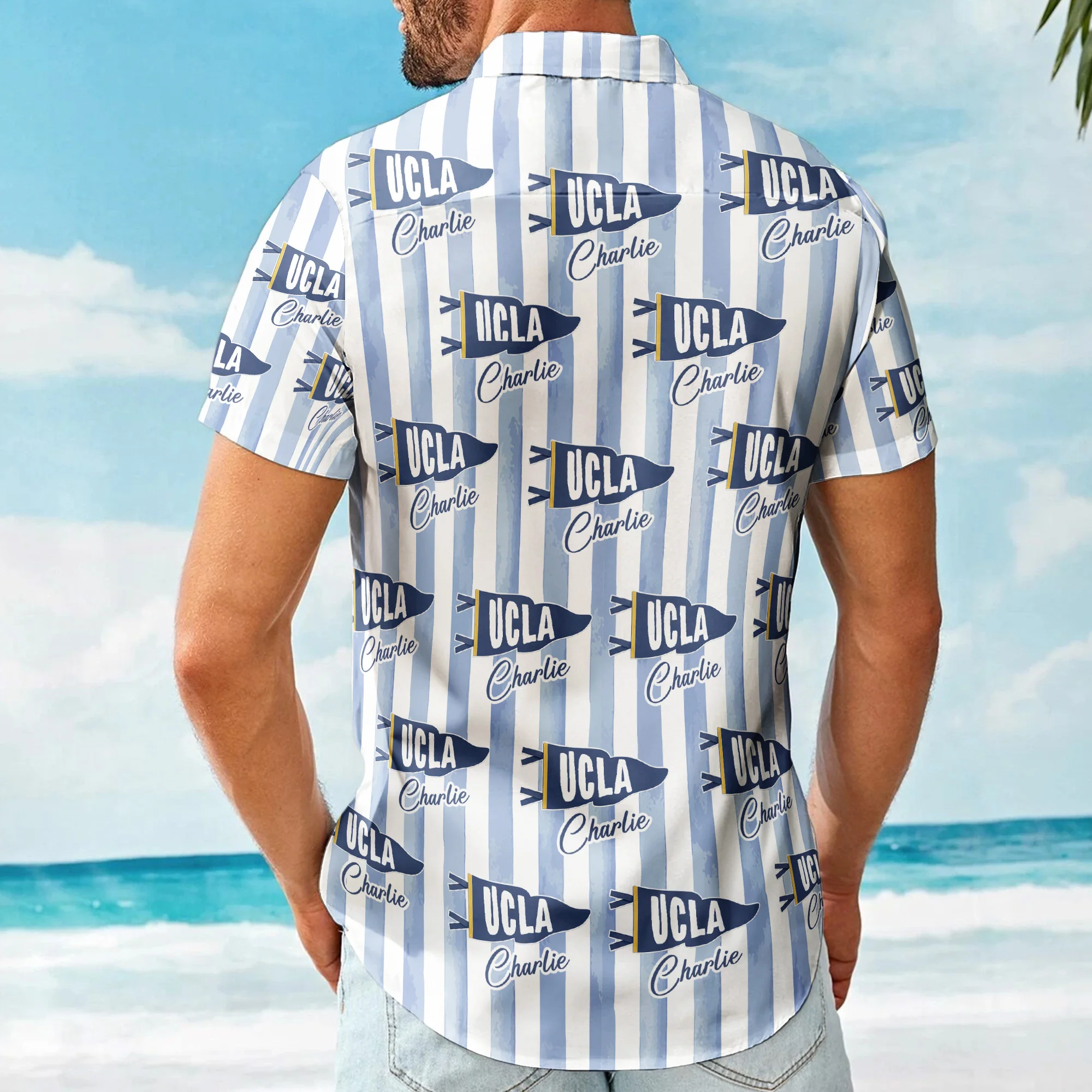Custom School Pennant Flag - Personalized Hawaiian Shirt - Image 3