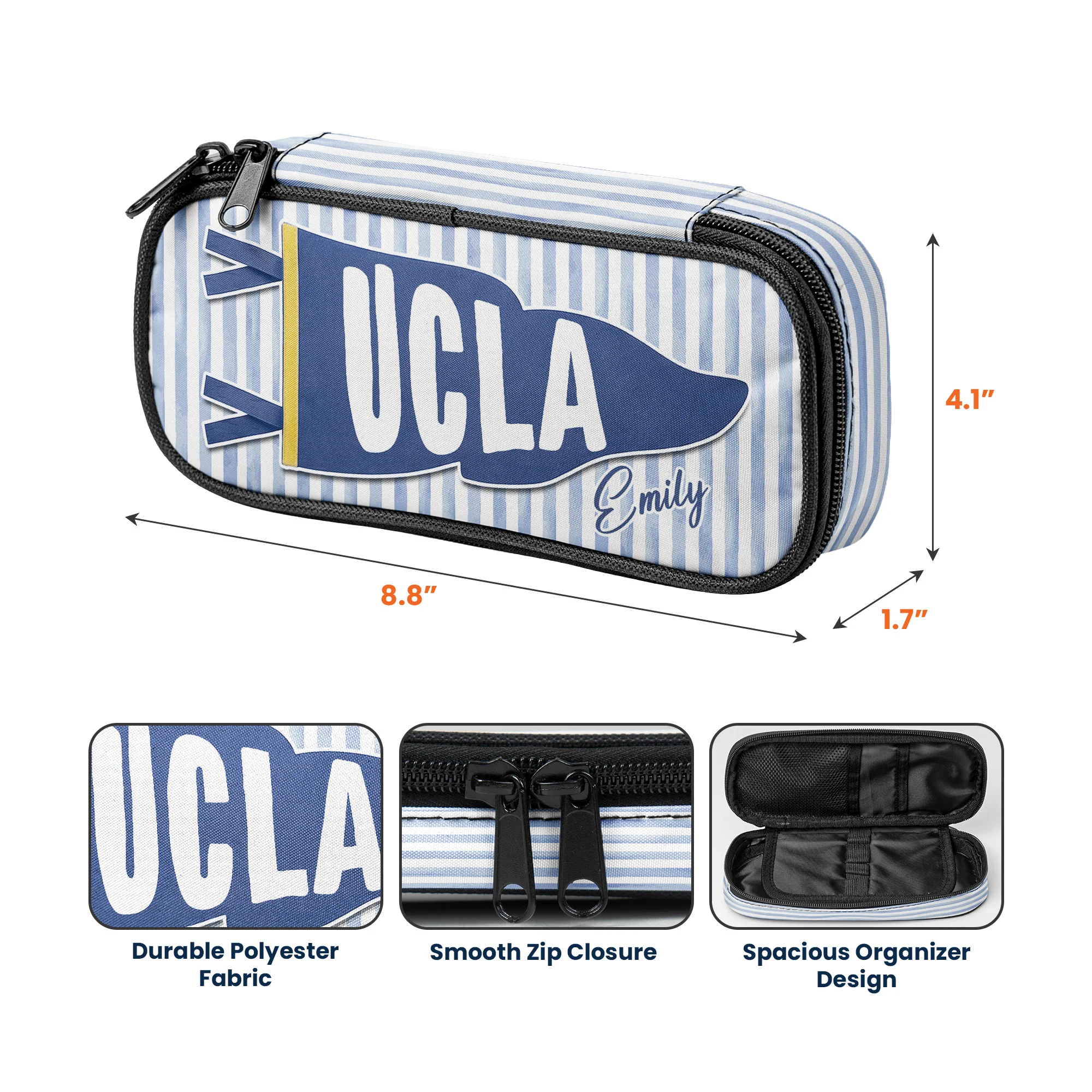 Custom School Pennant Flag - Personalized Pencil Case - Image 6
