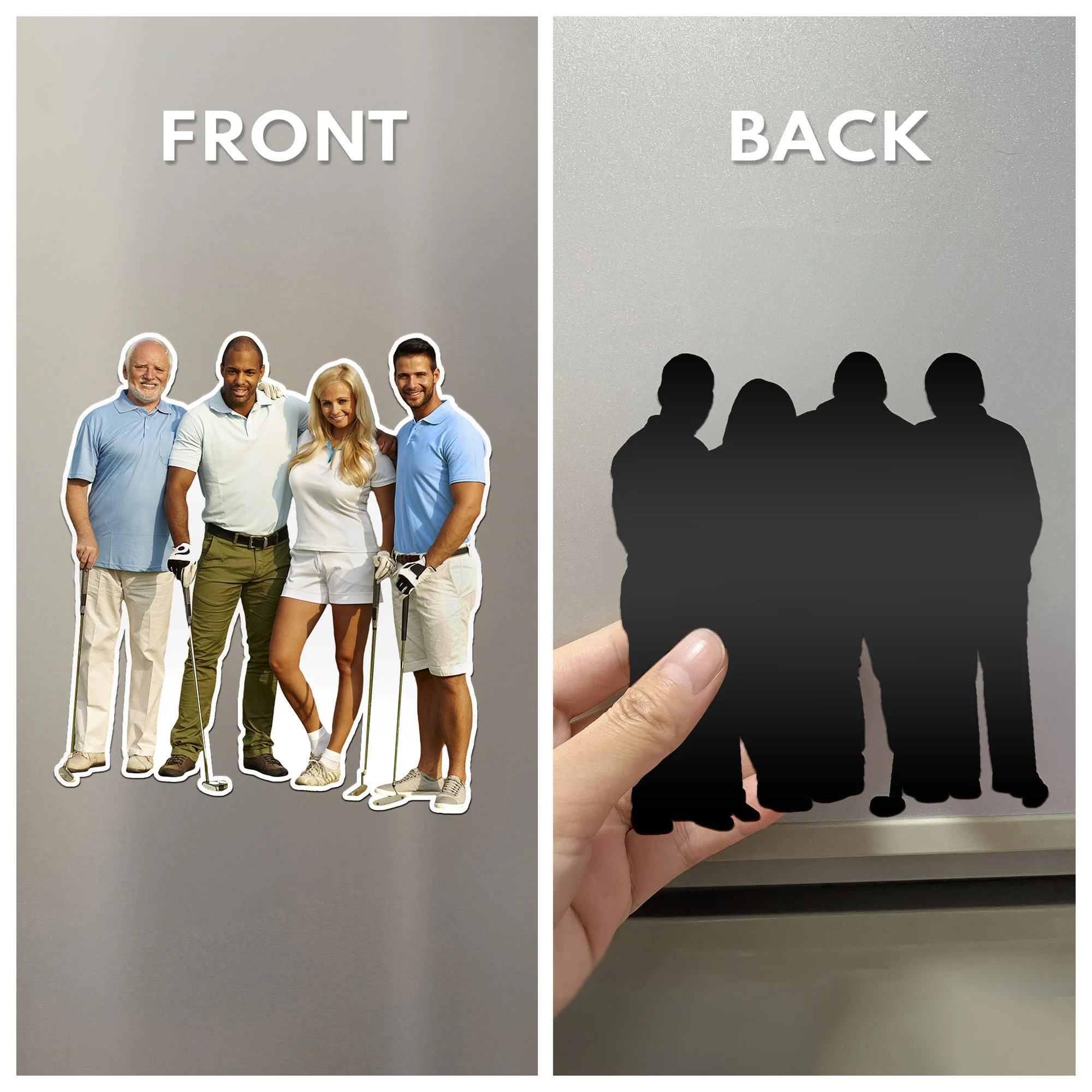 Custom Shaped Photo Golf Lovers - Personalized Photo Magnet - Image 5