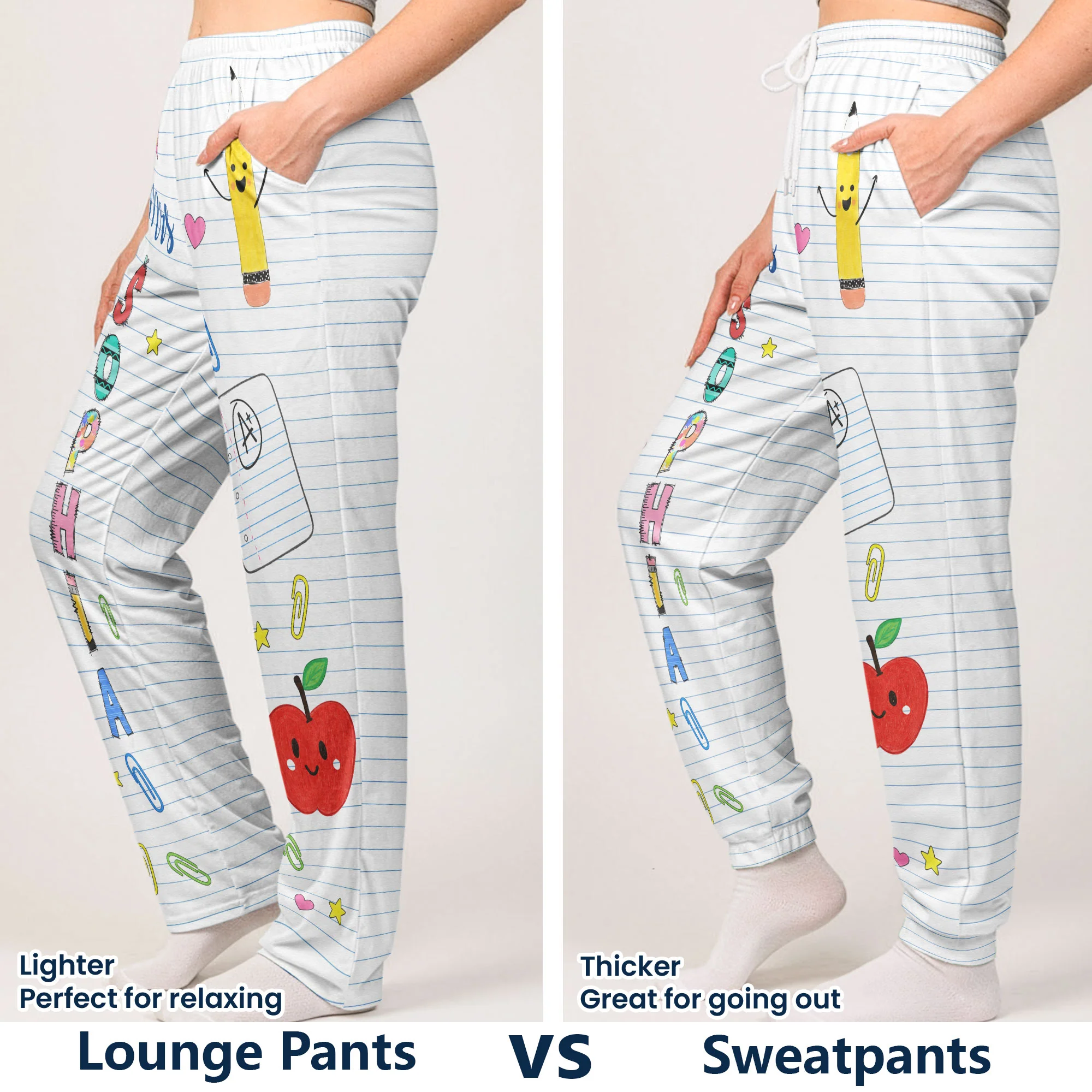 Custom Spirit Pants For Teachers - Personalized Lounge Pants - Image 3
