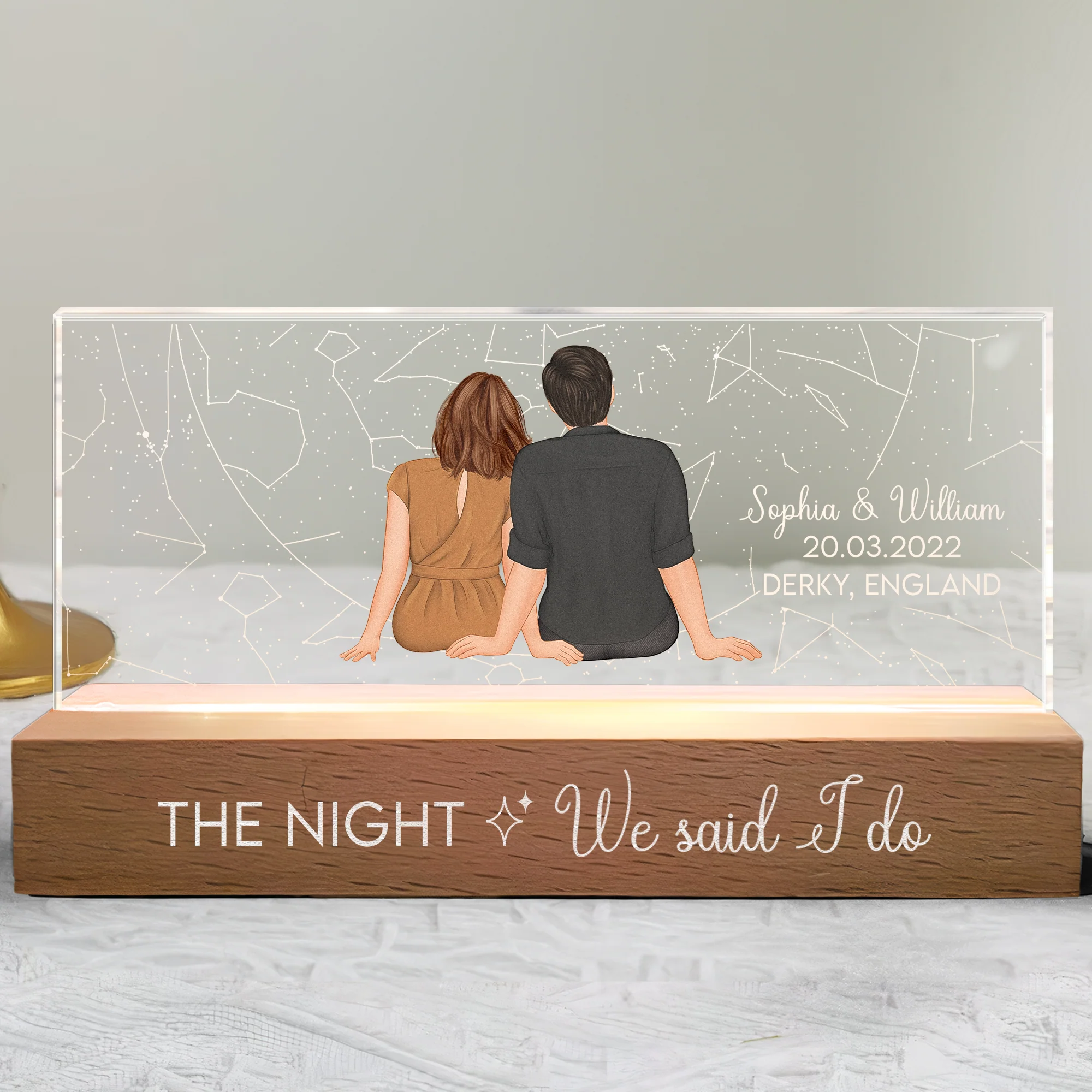 Custom Star Map The Night We Met - Personalized LED Night Light - Image 4
