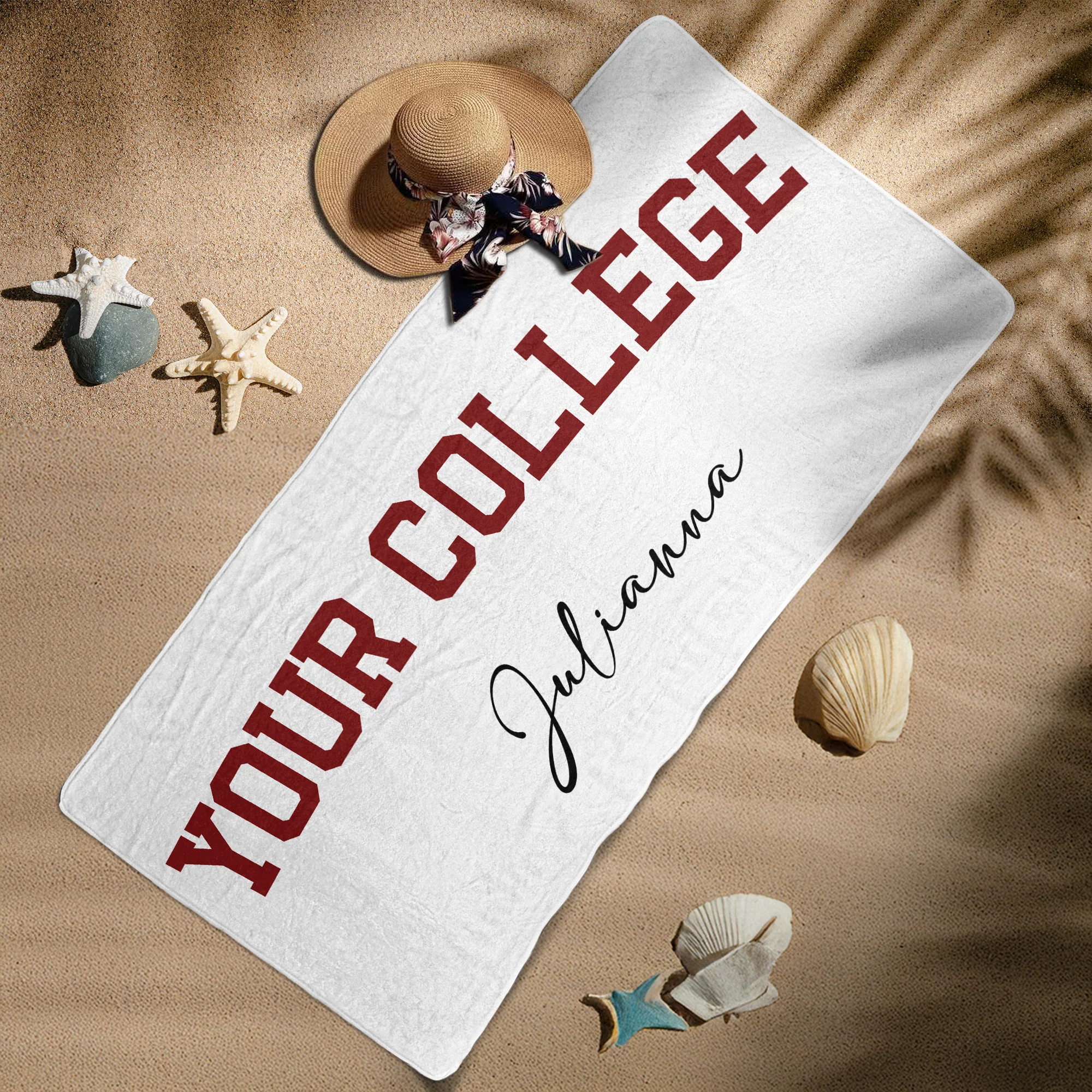 Custom University College - Personalized Beach Towel - Image 6