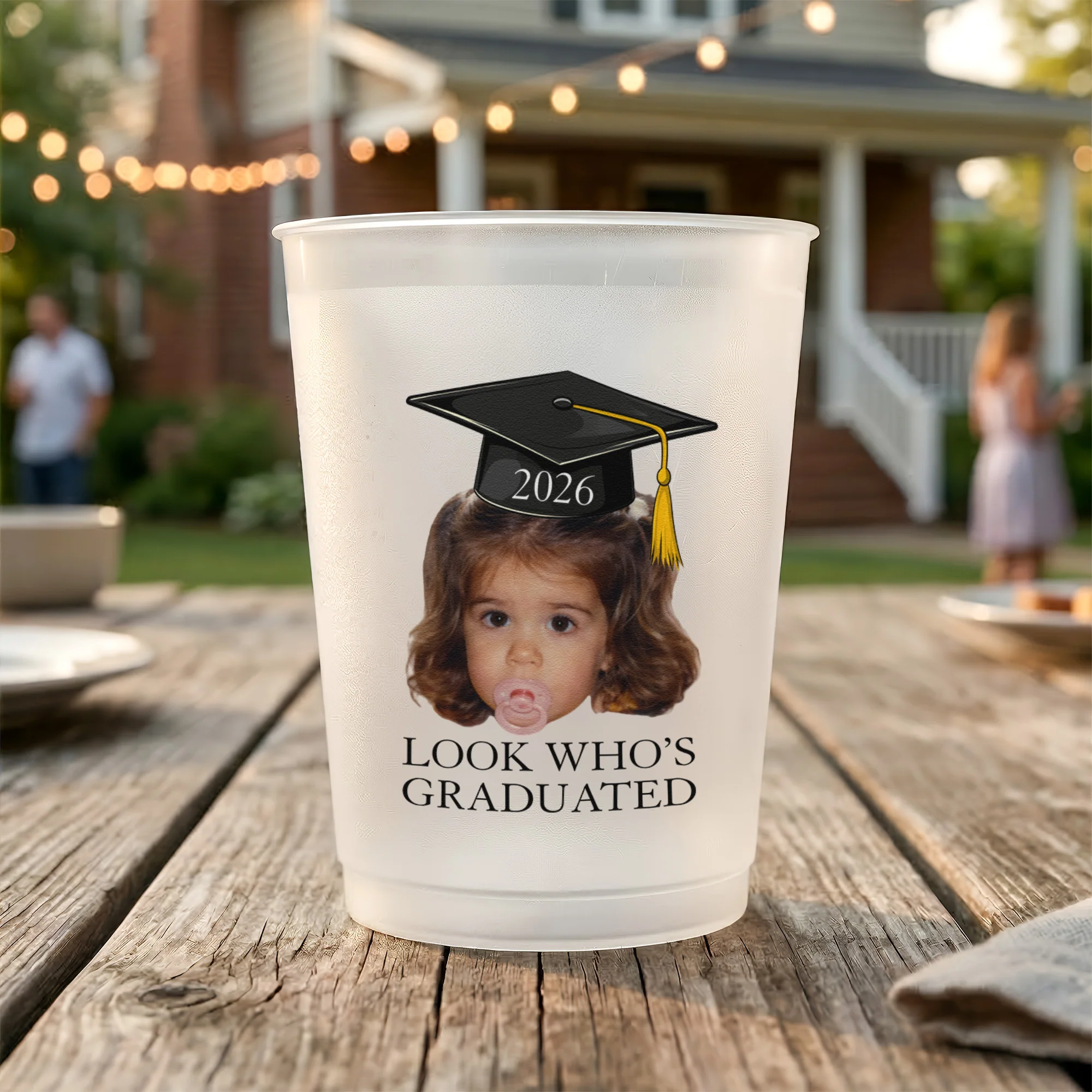 Custom Vintage Childhood Photo Graduation Gift Party - Personalized Cups - Image 5