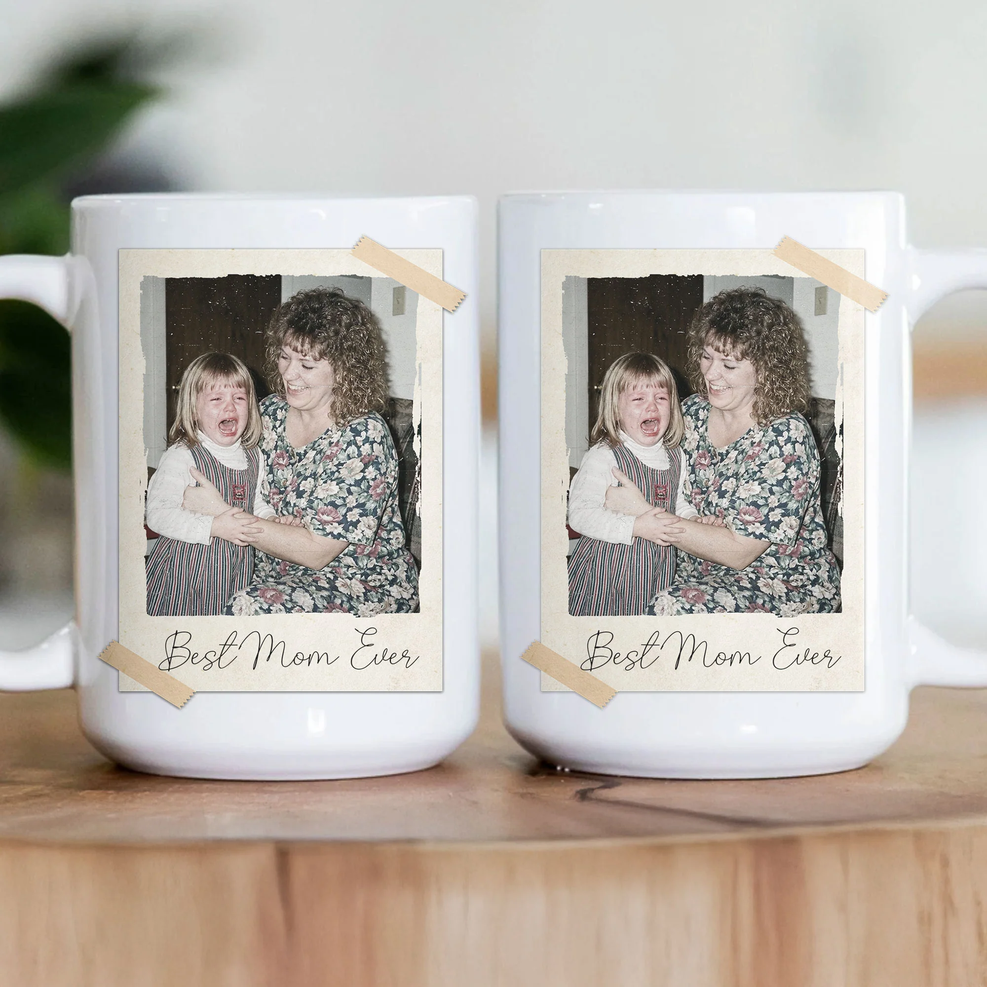 Custom Vintage Retro Polaroid Family Photo For Mom, Dad, Grandparents, Daughter, Son - Personalized Photo Mug - Image 4