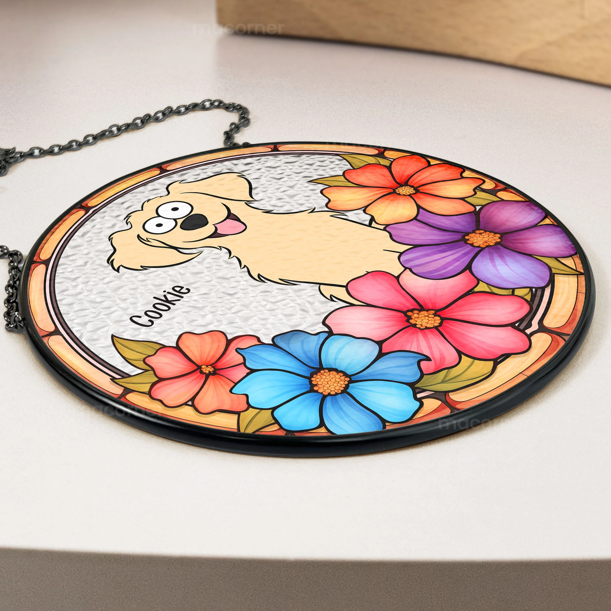 Custom Your Adorable Pet - Personalized Stained Glass Window Hanging Suncatcher - Image 4