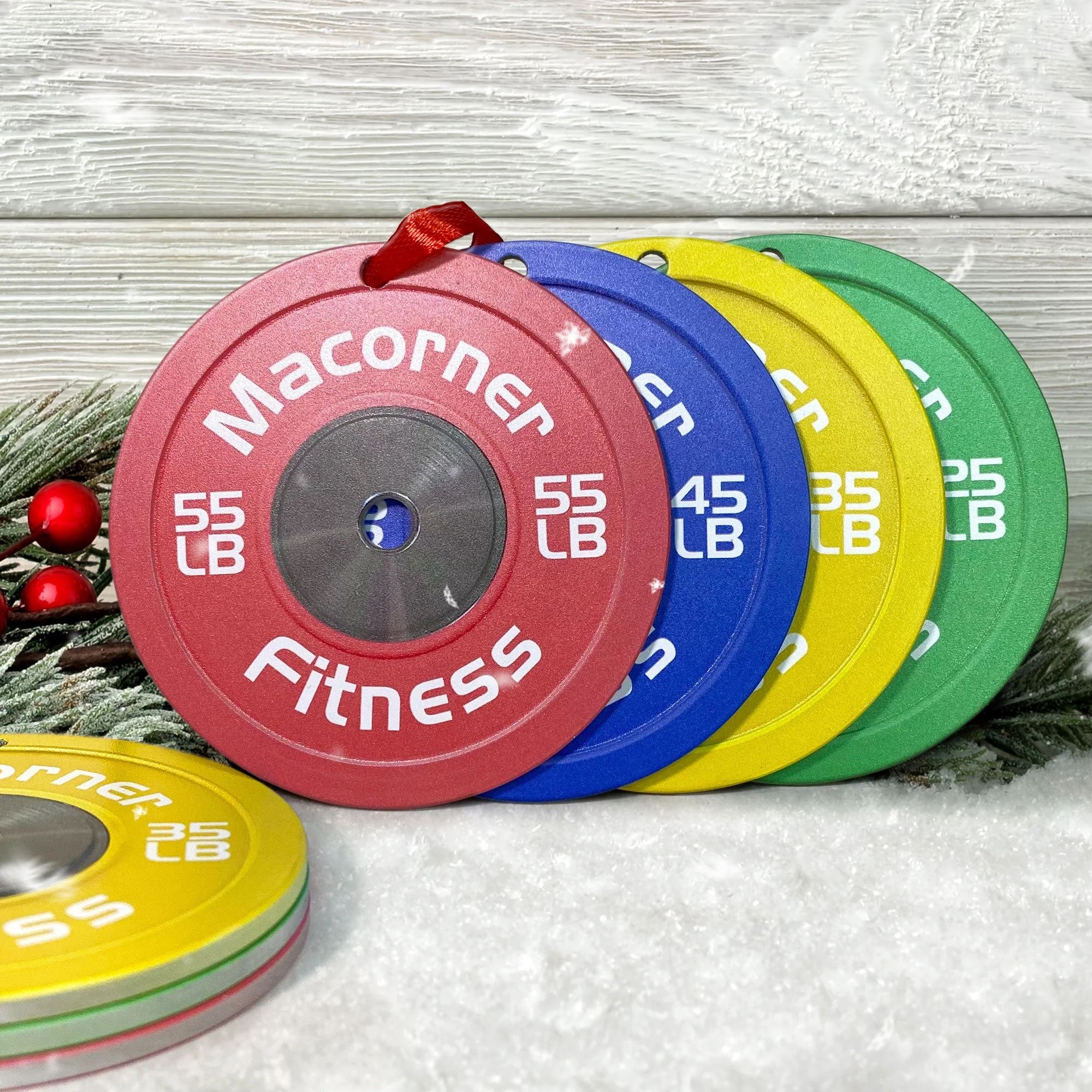 Bumper Plate - Personalized Gym Christmas Ornament - Image 3