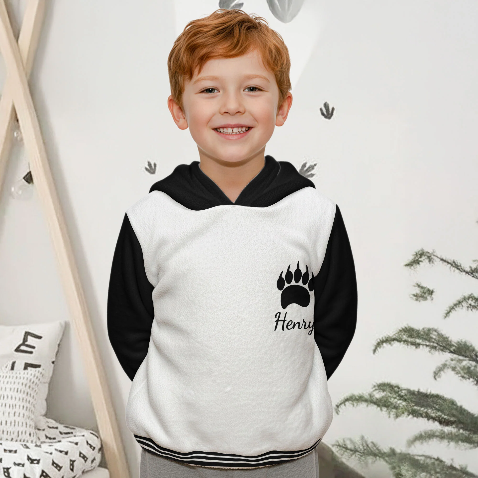 Cute Bears Gift For Son Daughter - Personalized Kid Fleece Hooded Sweatshirt With Ears - Image 6