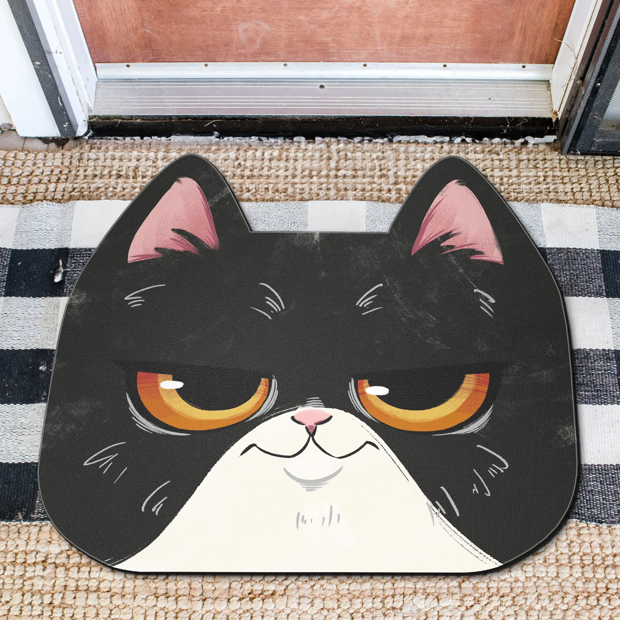 Cute Cat Face - Personalized Doormat - Image 2