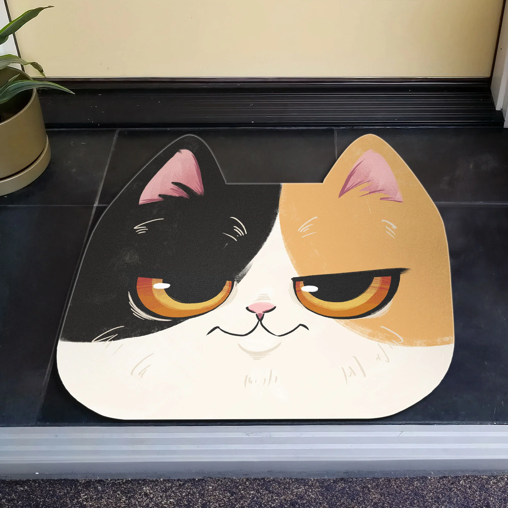 Cute Cat Face - Personalized Doormat - Image 3