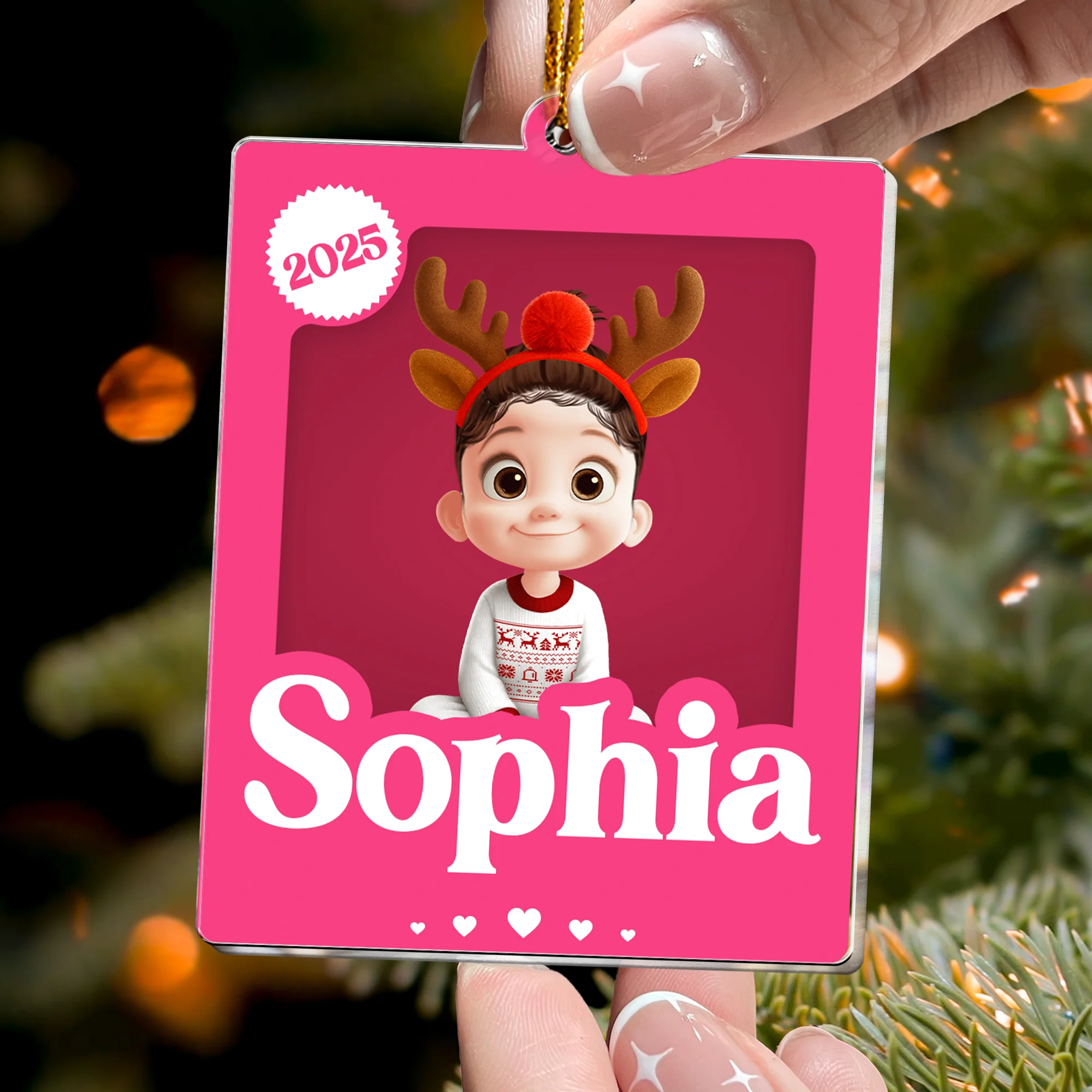 Cute Kids - Personalized Acrylic Ornament - Image 2