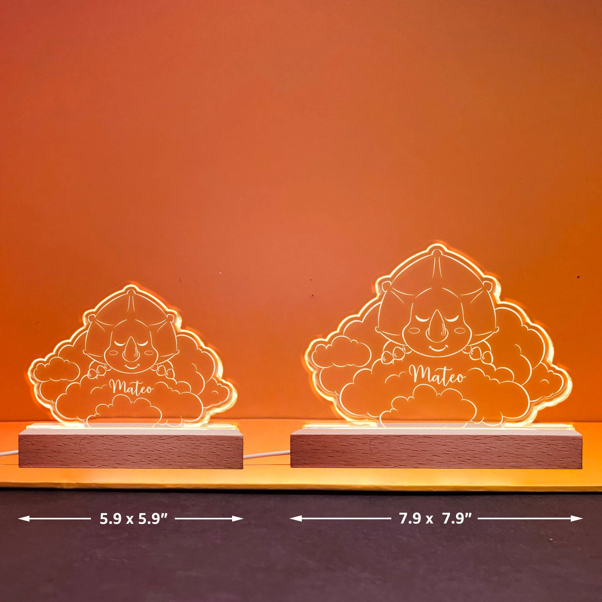 Cute Sleeping Animal - Personalized LED Light - Image 3