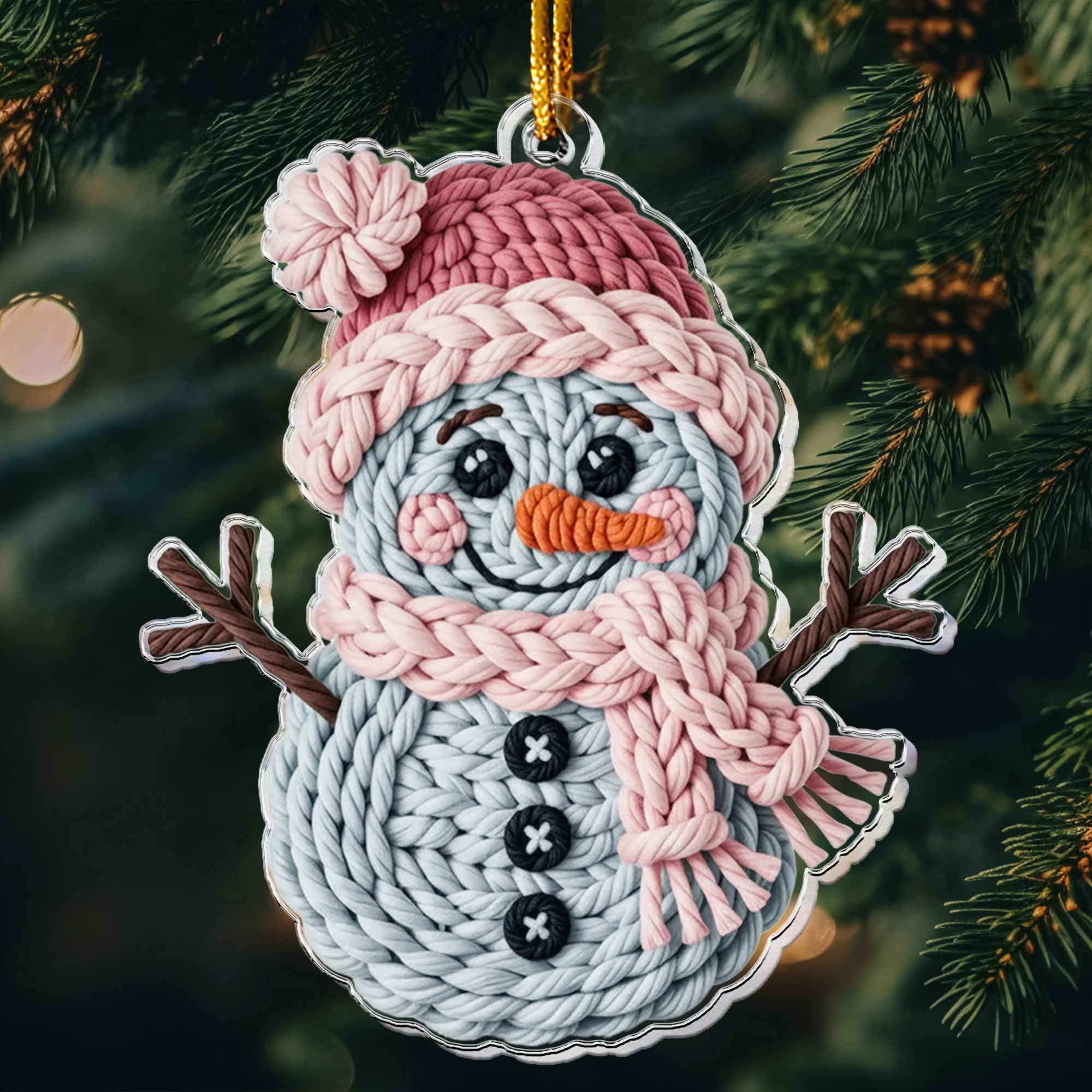Cute Snowman 2D Flat - Acrylic Ornament - Image 6