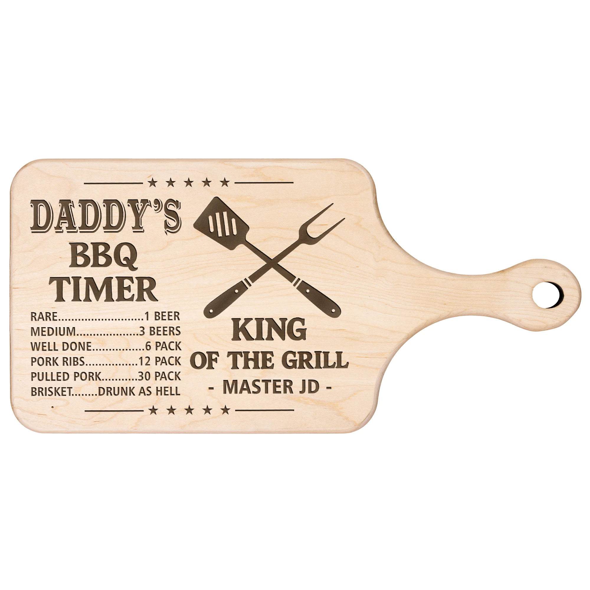 Dad BBQ Grill - Funny Father's Day Gift - Personalized Cutting Board - Image 3