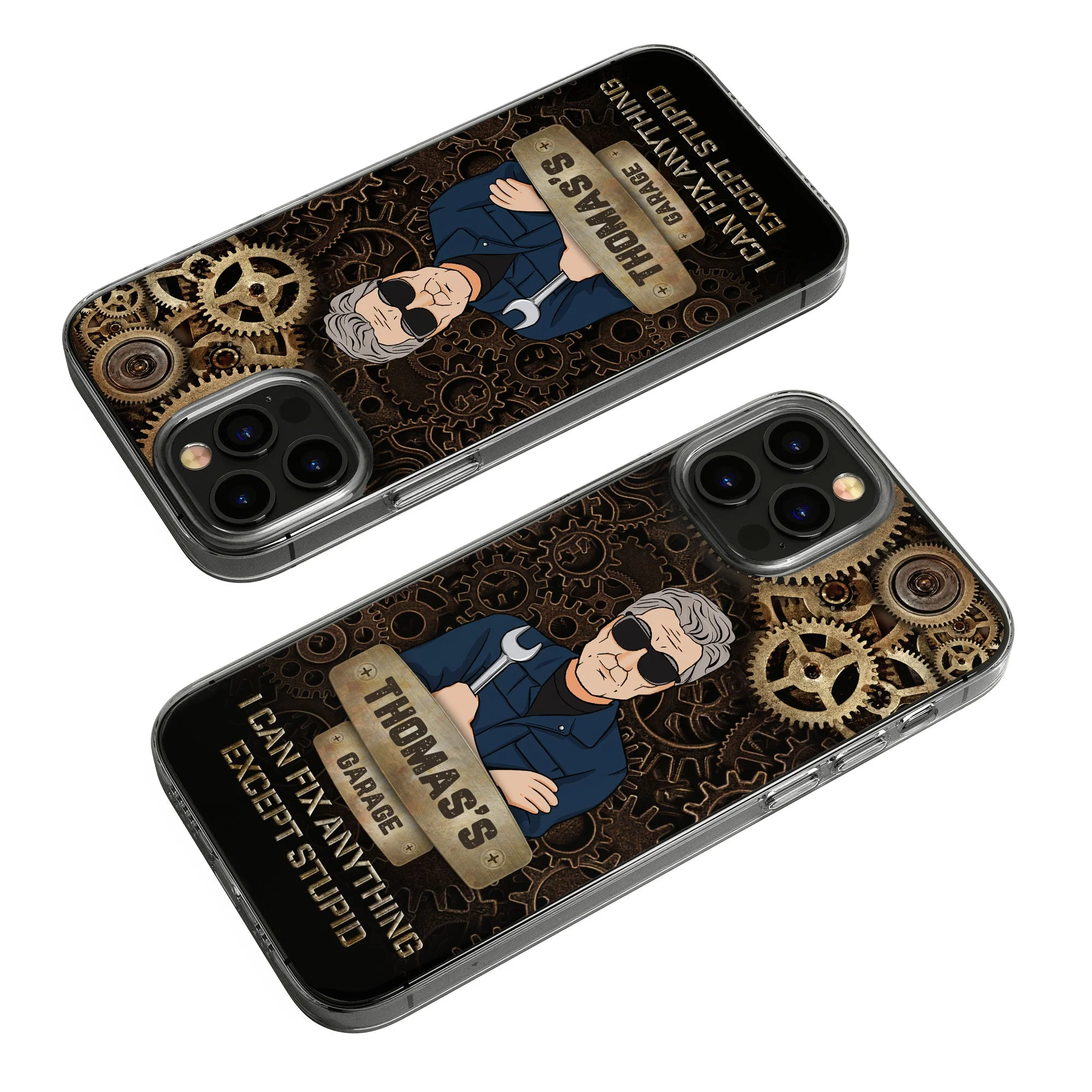 Dad's Garage - Personalized Clear Phone Case - Image 2