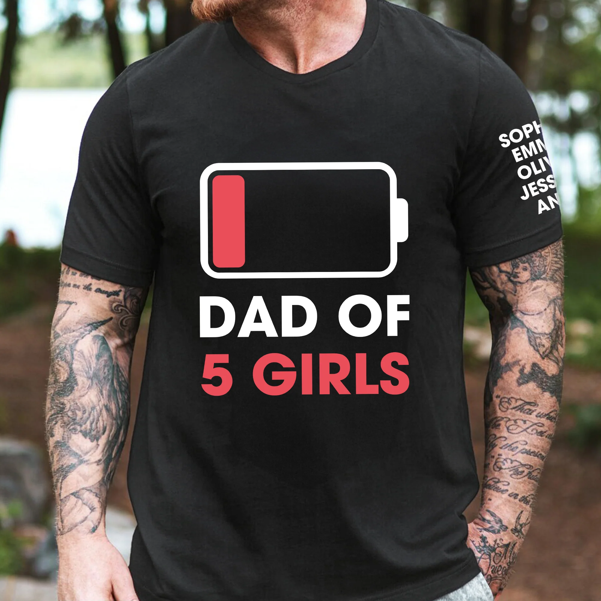 Dad Of Girls/ Boys - Personalized Shirt - Image 3