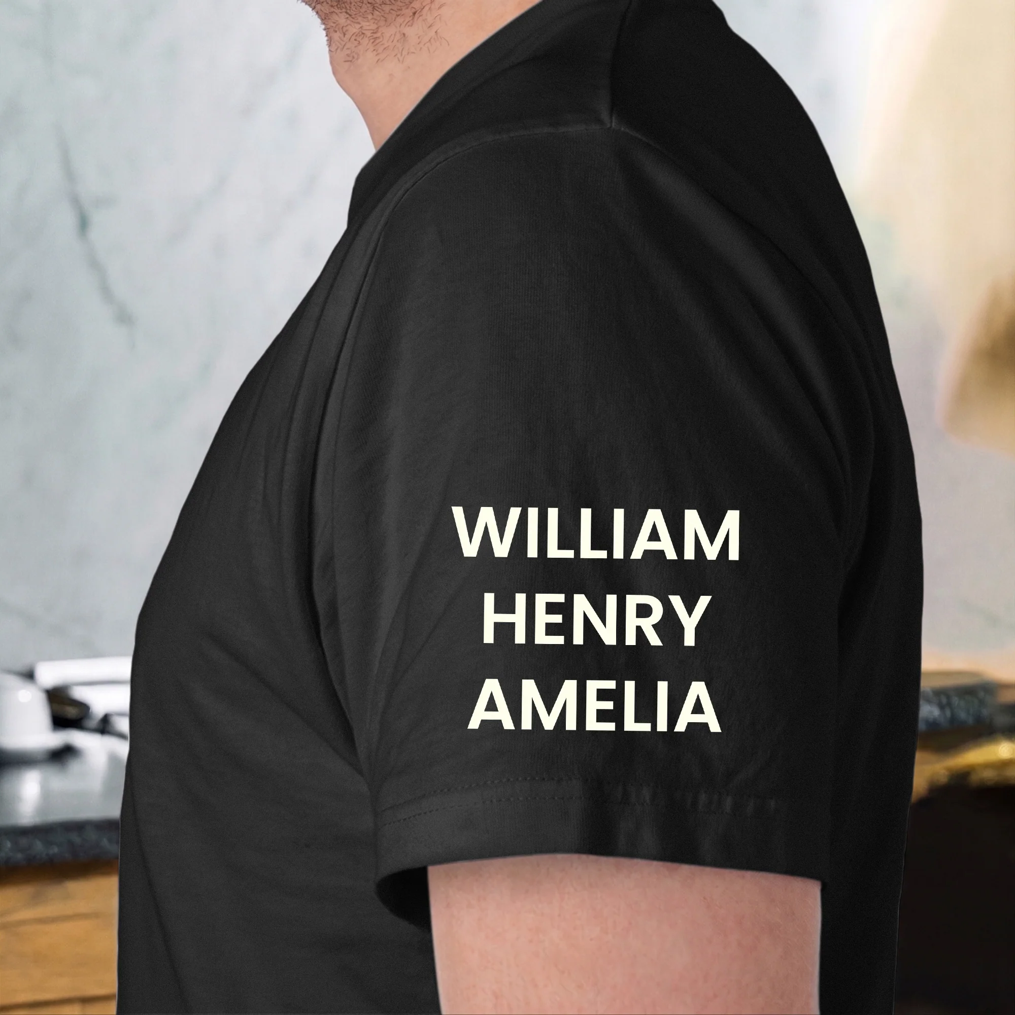 Dad, Papa Knower Of Stuff, Fixer Of Things - With Kids' Names On Sleeves - Personalized Shirt - Image 3