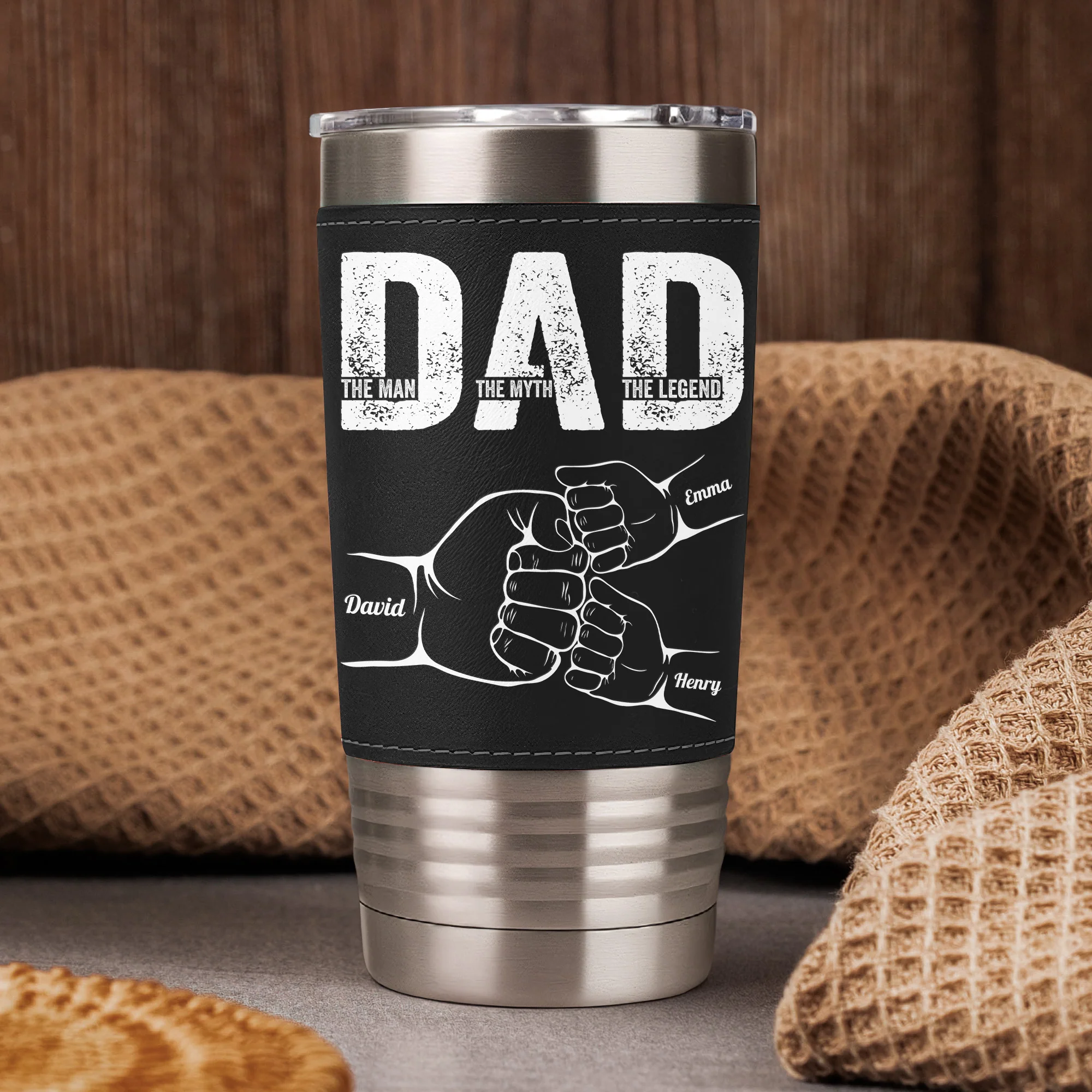 Dad The Man The Myth The Legend Father's Day Gift For Dad, Husband - Personalized 20oz Tumbler - Image 3